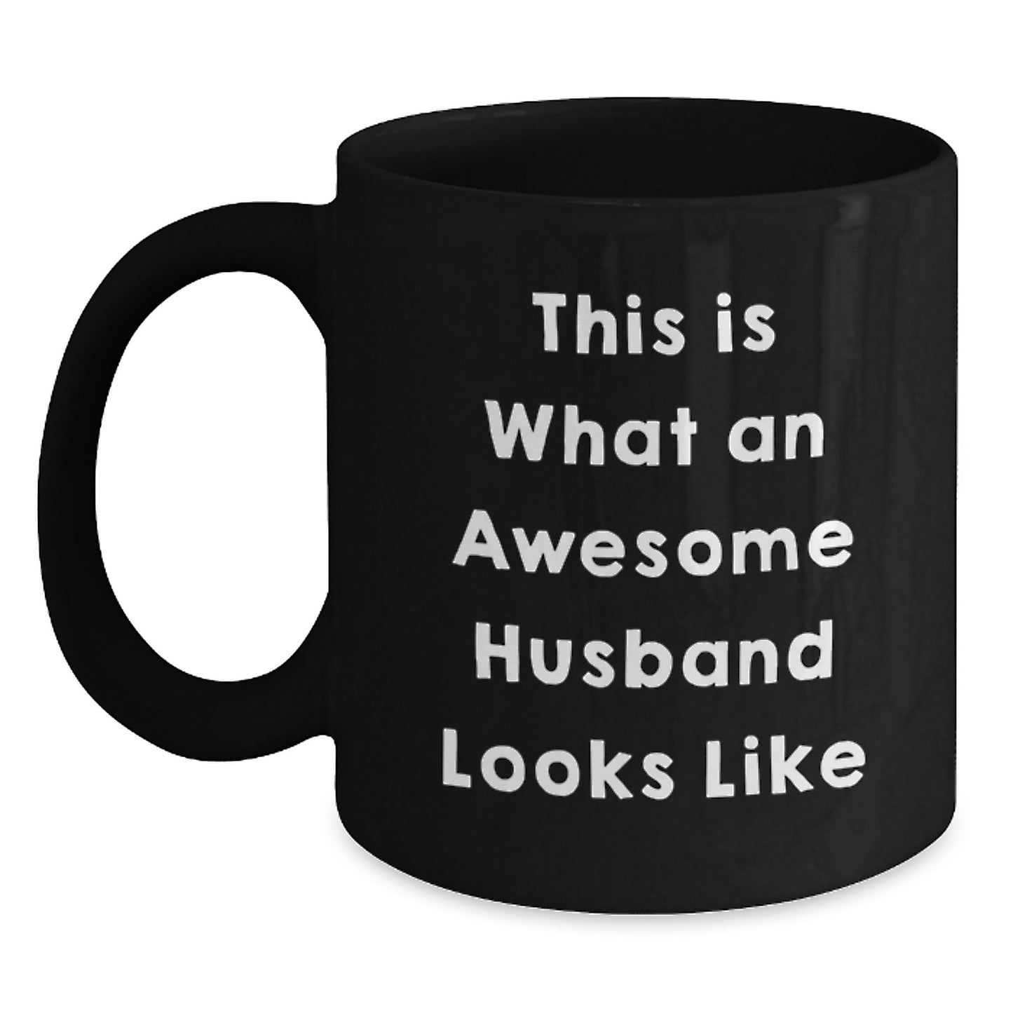 Funny Husband Gifts from Friends - 'This Is What An Awesome Husband Looks Like' Black Coffee Mug for Graduation - Gifts for Husband - Main