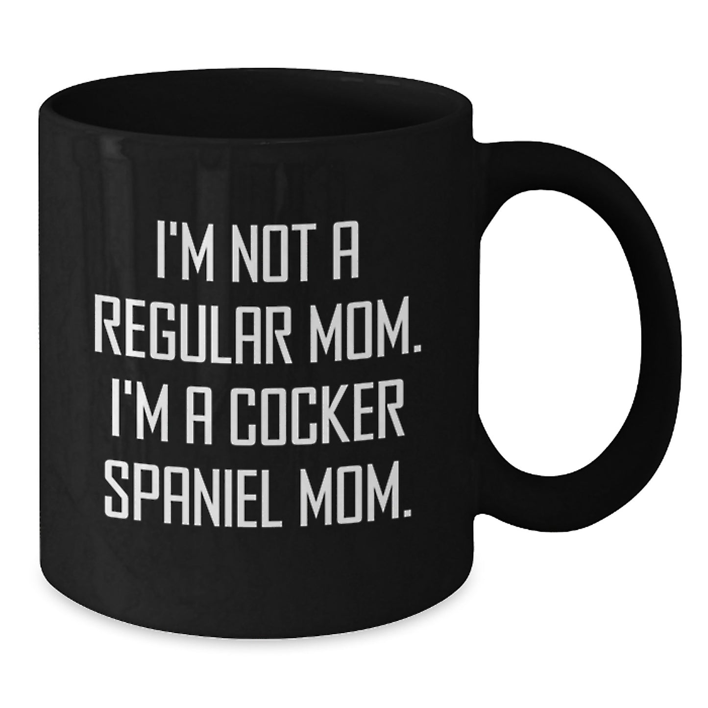 Cocker Spaniel Dog Mom Funny Graduation Gifts from Family for Friends Black Coffee Mug - Additional
