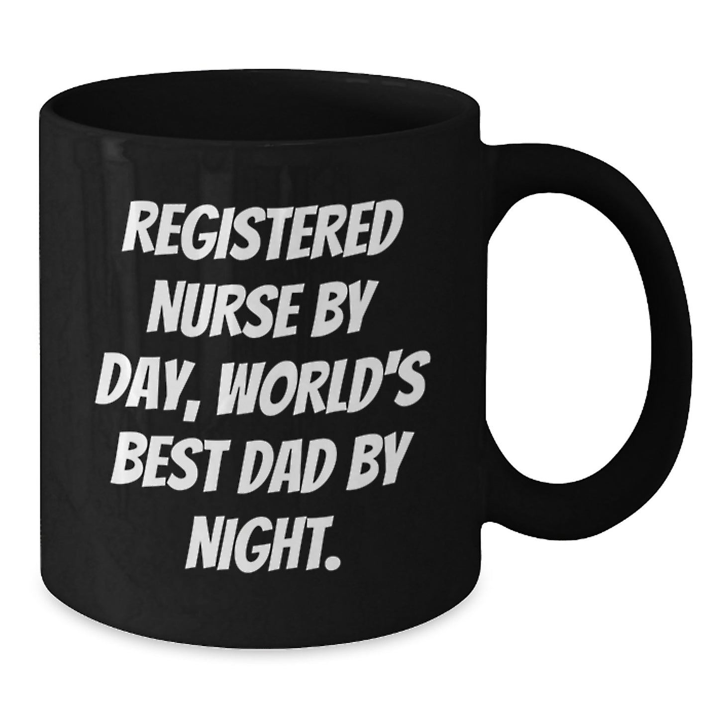 Registered Nurse Gifts, Funny Quote, Black Coffee Mug, Graduation Unique Gifts from Dad - Additional