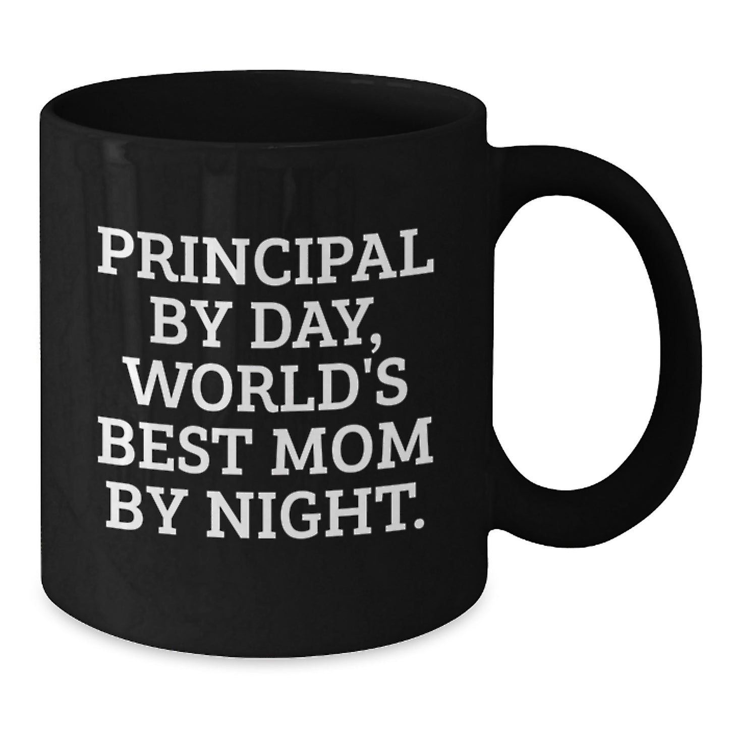 Principal Quotes Funny Black Coffee Mugs Gifts from Mom to Birthday Girl, Principal By Day, World's Best Mom By Night, Unique Birthday Unique Gifts for Friends Family - Additional