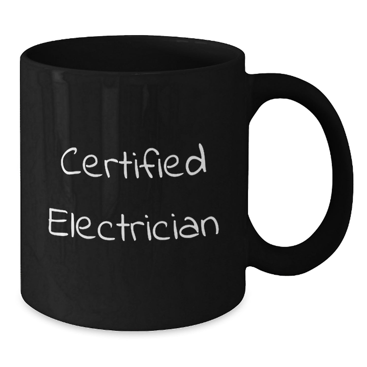 Funny Certified Electrician Gifts for Men Friends Family - Graduation Unique Gifts from Electrician to Electrician - Black Coffee Mug - Additional