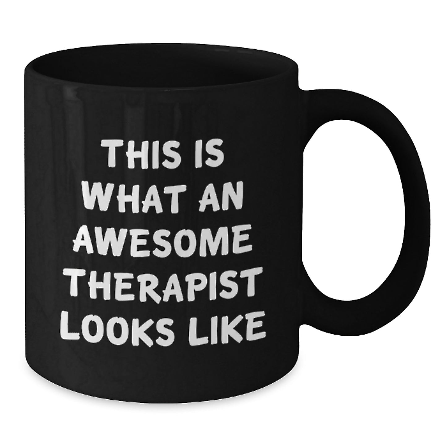 Funny Therapist Gifts for Men - 'This Is What An Awesome Therapist Looks Like' Black Coffee Mug, Gifts from Friends, Unique Birthday Unique Gifts for Therapist - Additional
