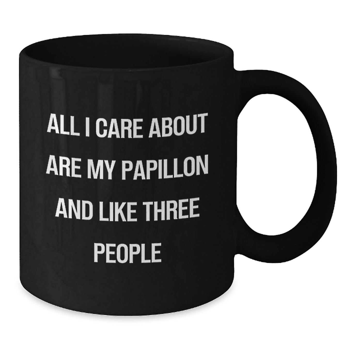 Papillon Dog Lovers Black Coffee Mugs Funny Gifts from Friends Family for Dog Enthusiasts Birthday Unique Gifts - Additional