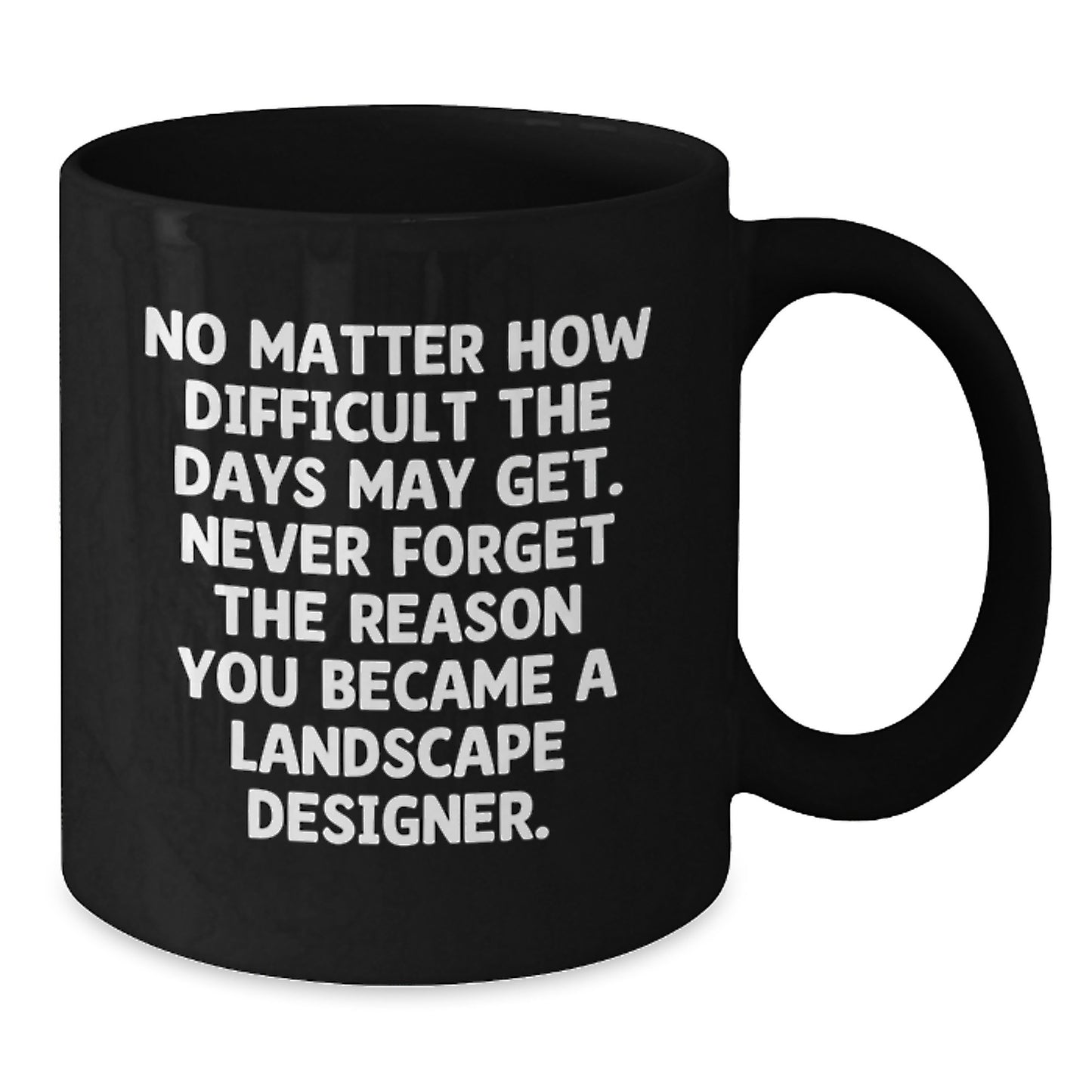 Landscape Designer Gifts: Funny Inspirational Mugs for Birthday, Gifts from Friends, Gifts for Landscape Designers, 11oz Black Coffee Mugs with Quote - Additional