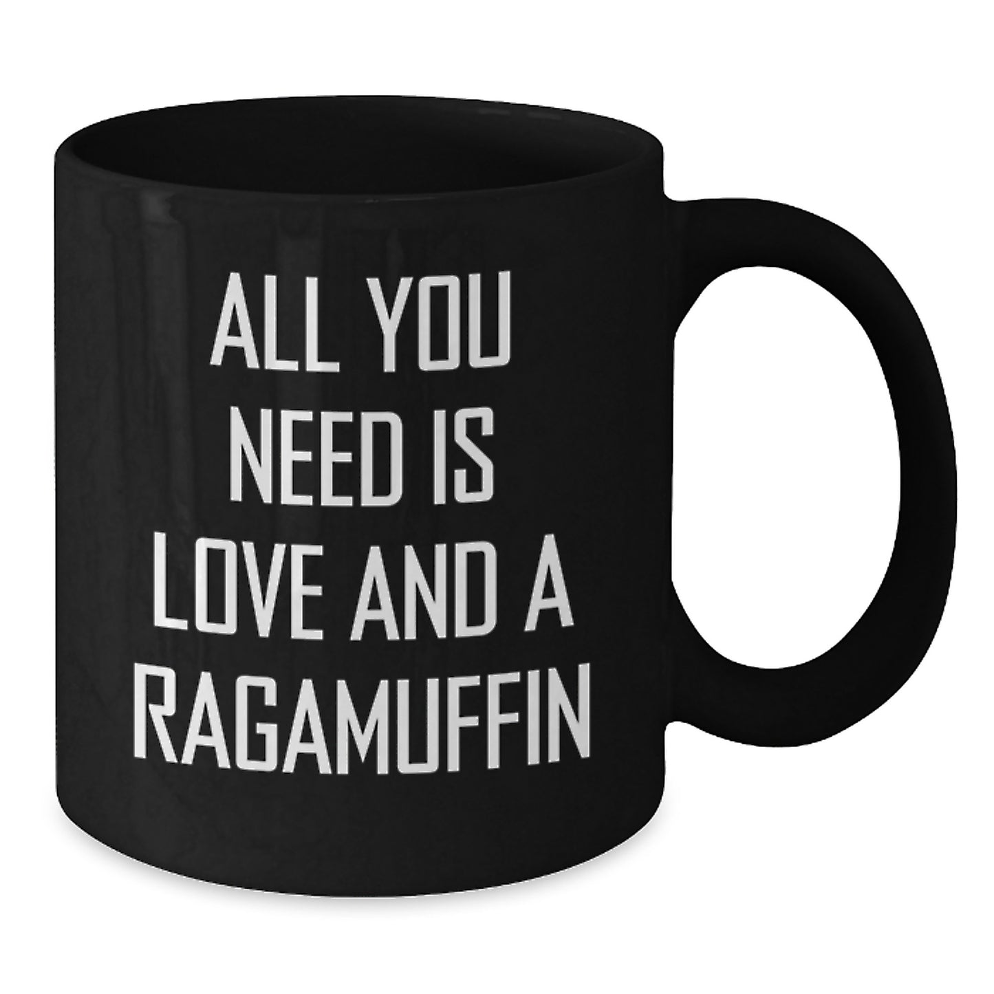 Ragamuffin Cat Lovers Gifts from Friends and Family for Graduation - Inspirational Black Coffee Mug with Quote - Additional