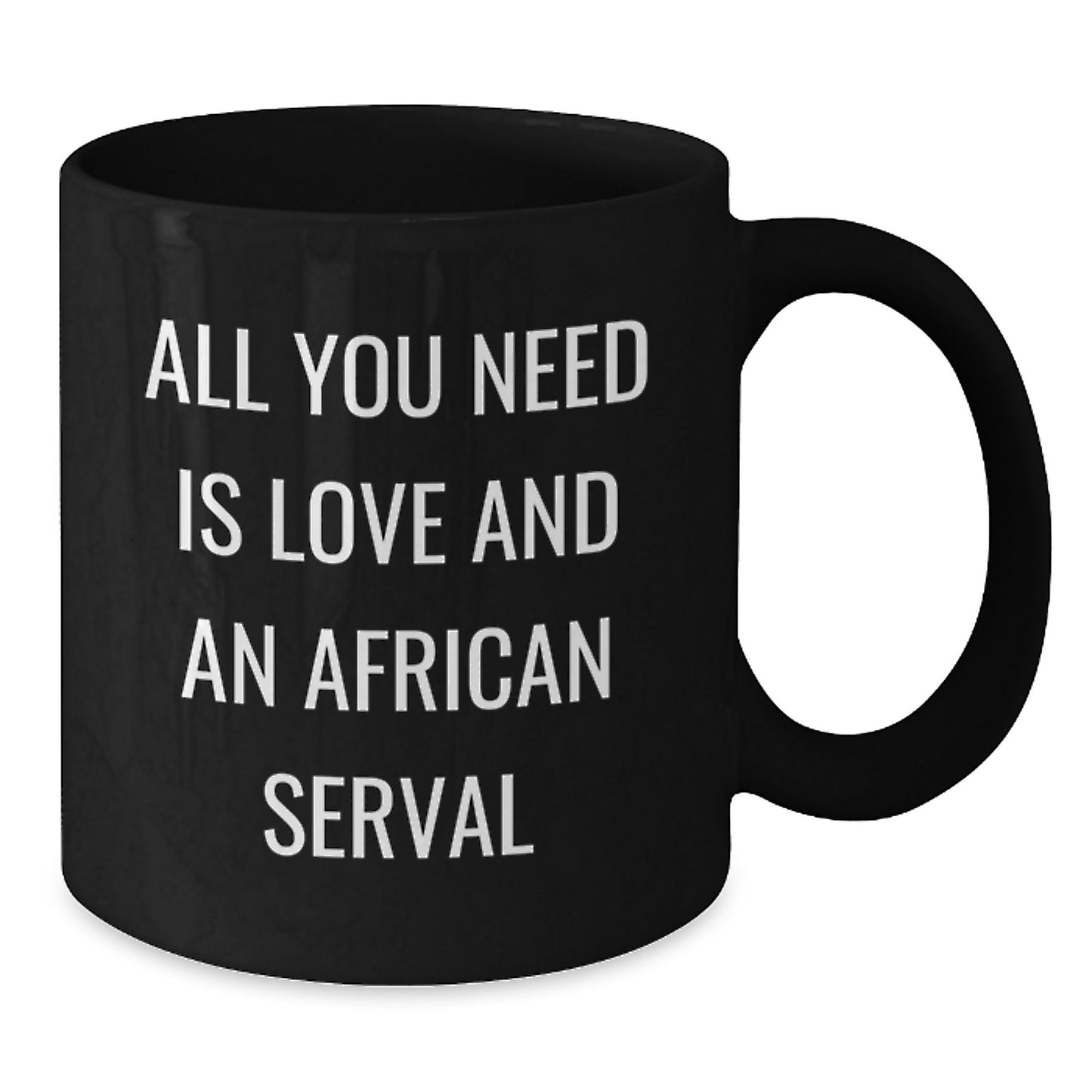African Serval Cat Black Coffee Mug Gifts for Men, Women, Friends, and Family, Funny Quote, Graduation Unique Gifts from - Additional