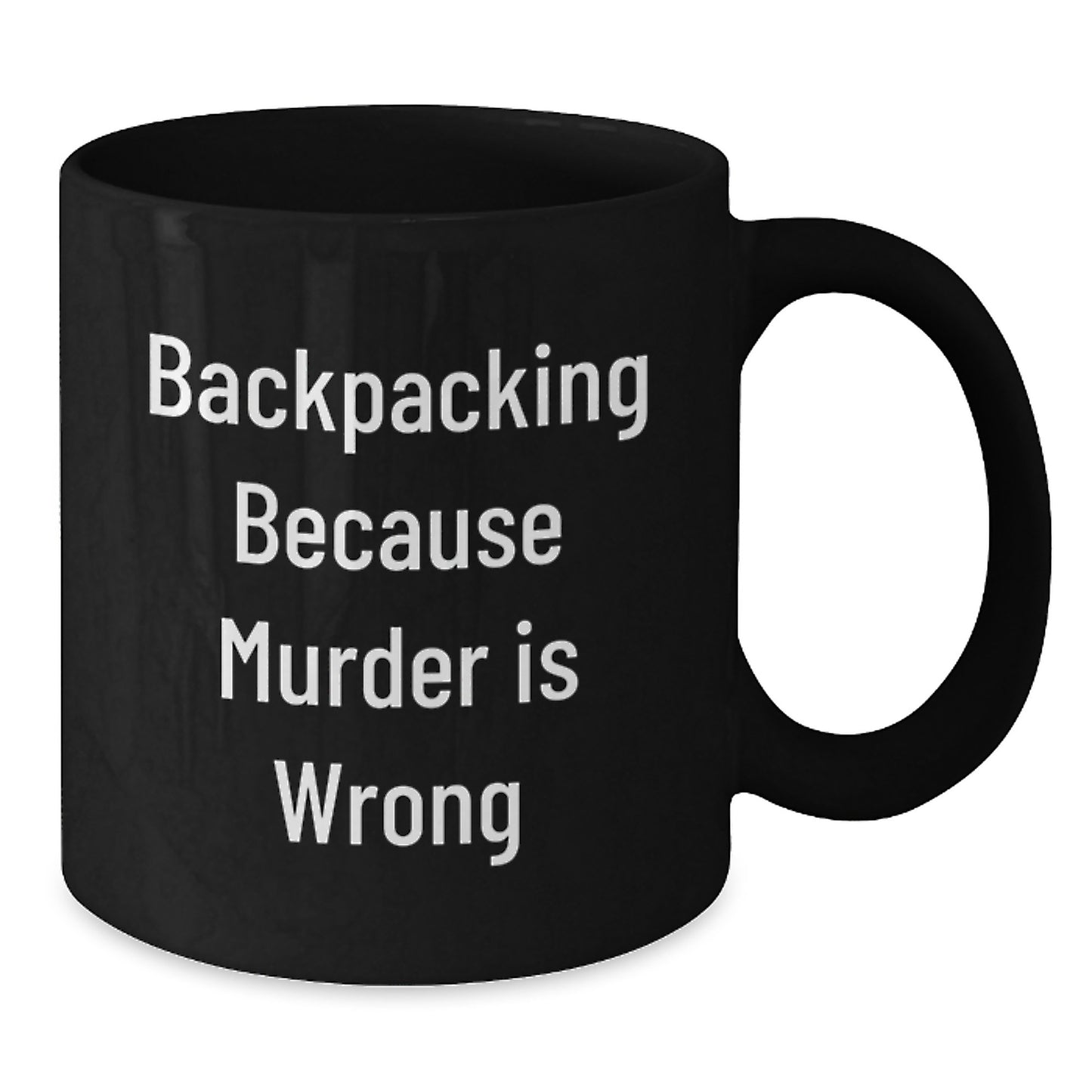 Backpacking Adventures Gifts from Friends to Men, Funny Black Coffee Mug for Birthday - Additional