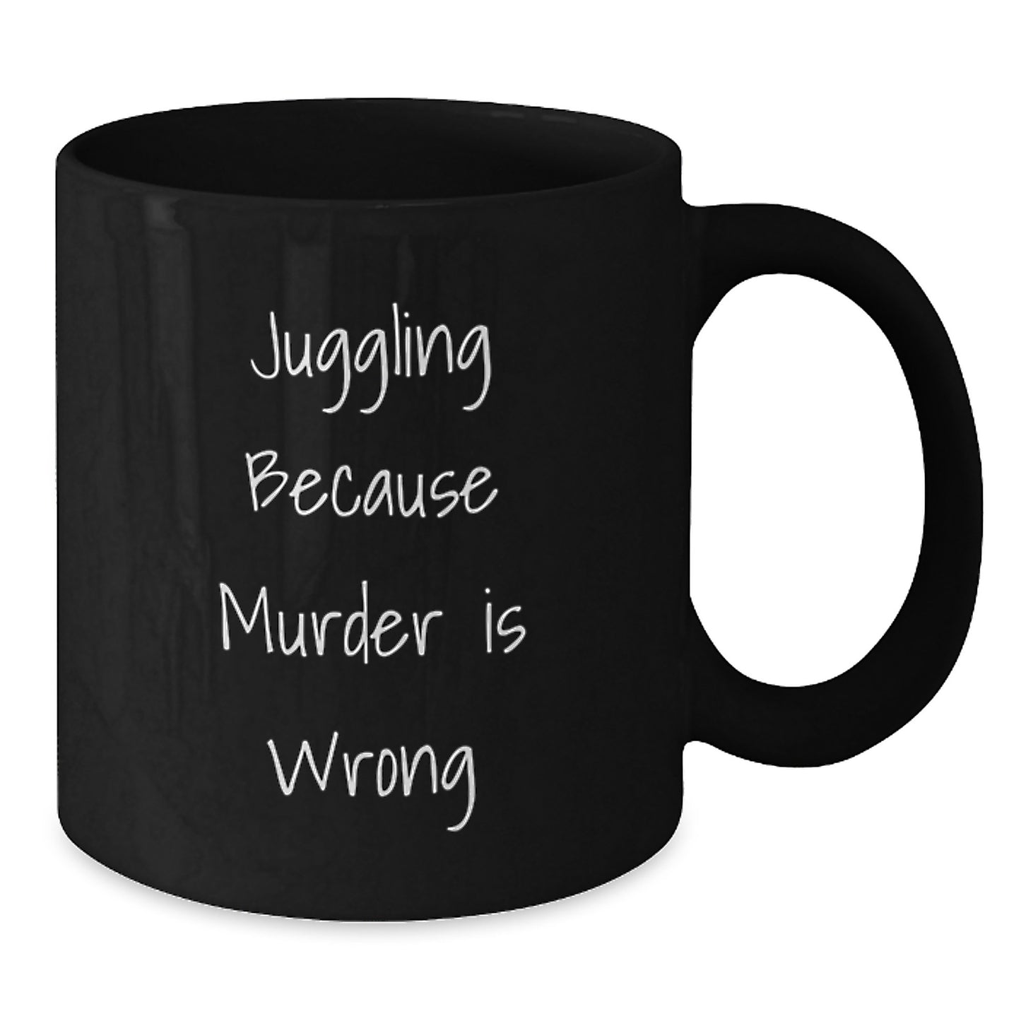 'Juggling' Humor Gifts from Friends and Family for Birthday, Black Coffee Mug with Funny Quote - Additional