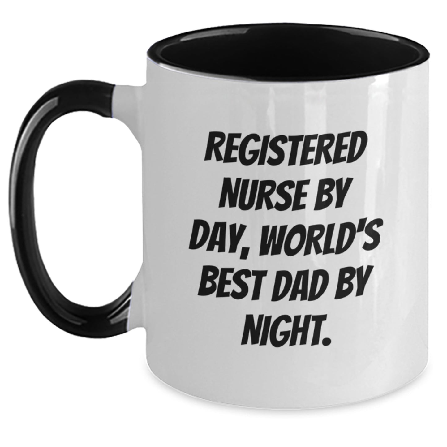 Registered Nurse Humor Gifts for Men, Two Tone Coffee Mug with Funny Quote, Graduation Unique Gifts from Family, Friends, or Coworkers - Main
