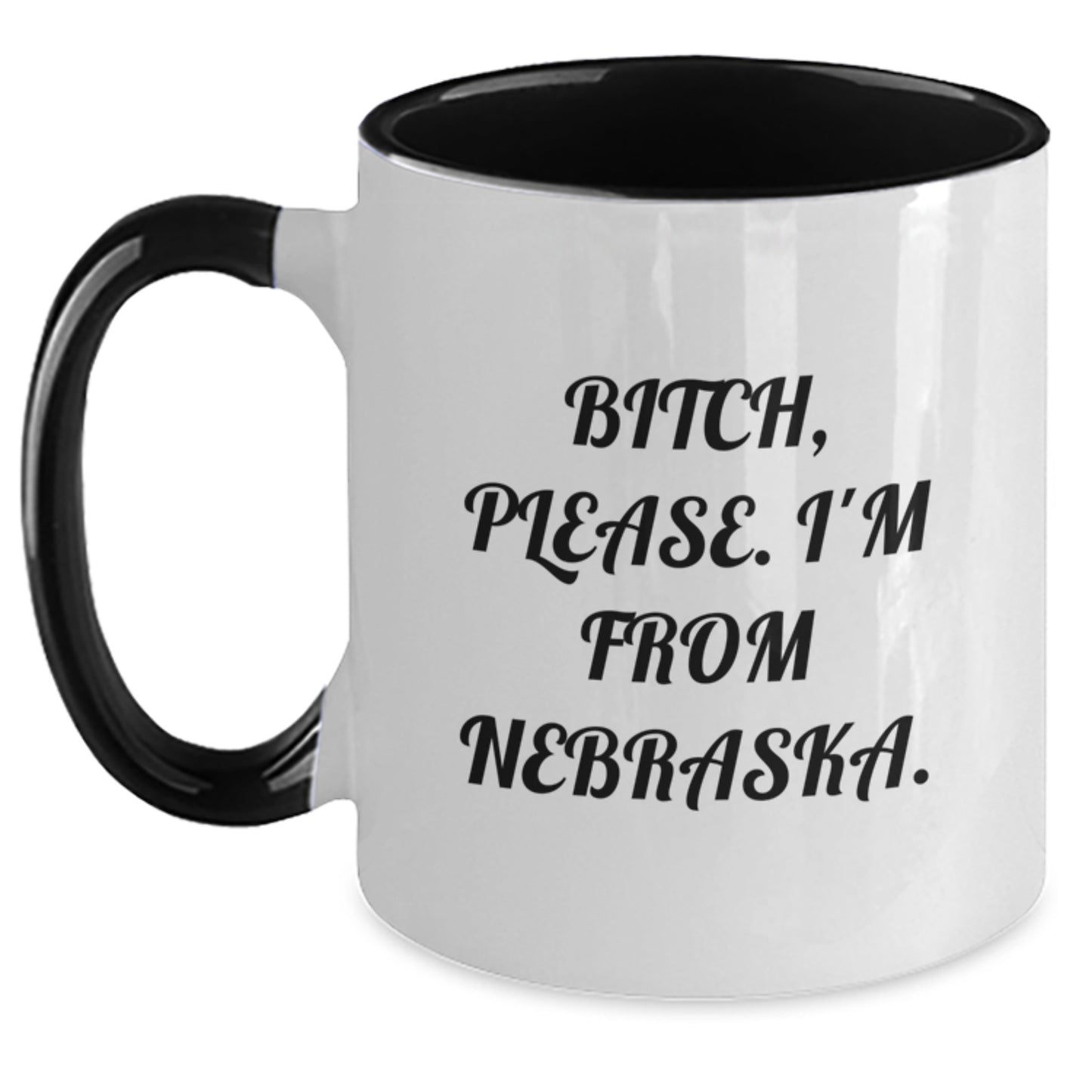 Nebraska Humor Two Tone Coffee Mug, Funny Quote Gifts from Friends to Men, Birthday Unique Gifts - Main