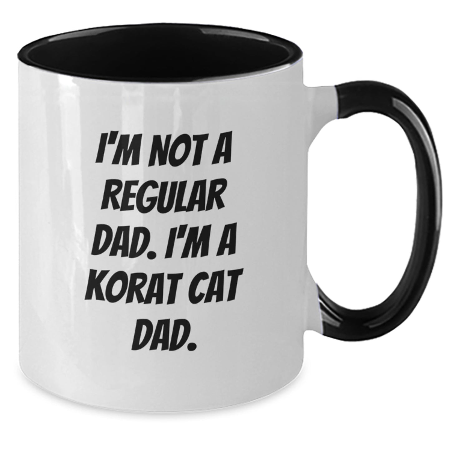 Korat Cat Dad Funny Two Tone Coffee Mug Gifts from Men to Friends for Graduation - Additional