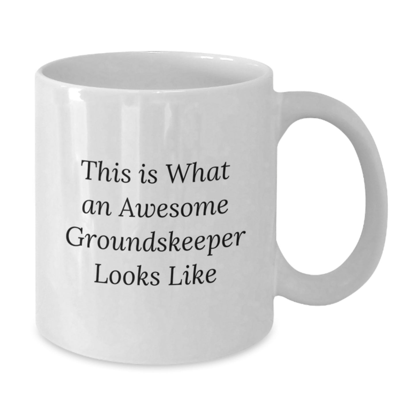 Funny groundskeeper Gifts from Friends - This Is What An Awesome groundskeeper Looks Like, White Coffee Mug for groundskeeper on Birthday - Additional