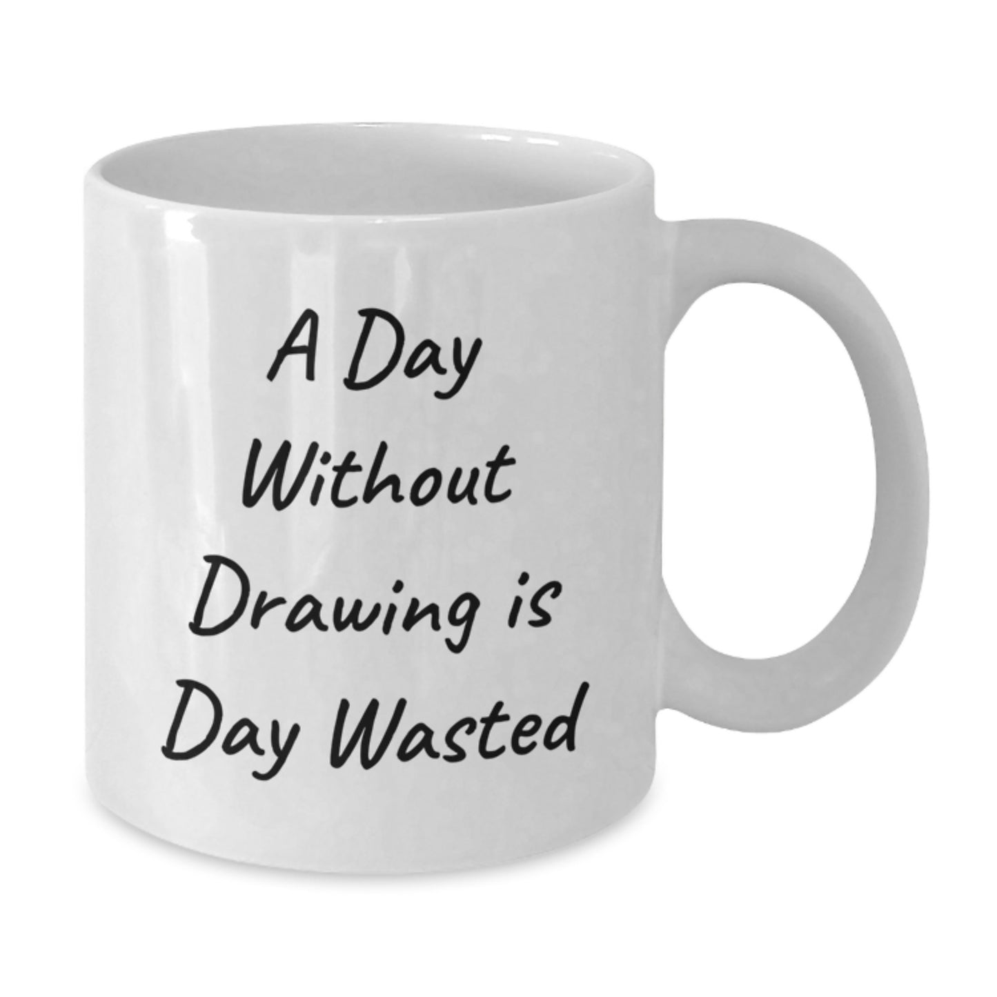 Drawing Enthusiast's Delight, Funny Quote White Coffee Mug, Gifts from Friends, Gifts for Drawing Lovers, Birthday Unique Gifts - Additional