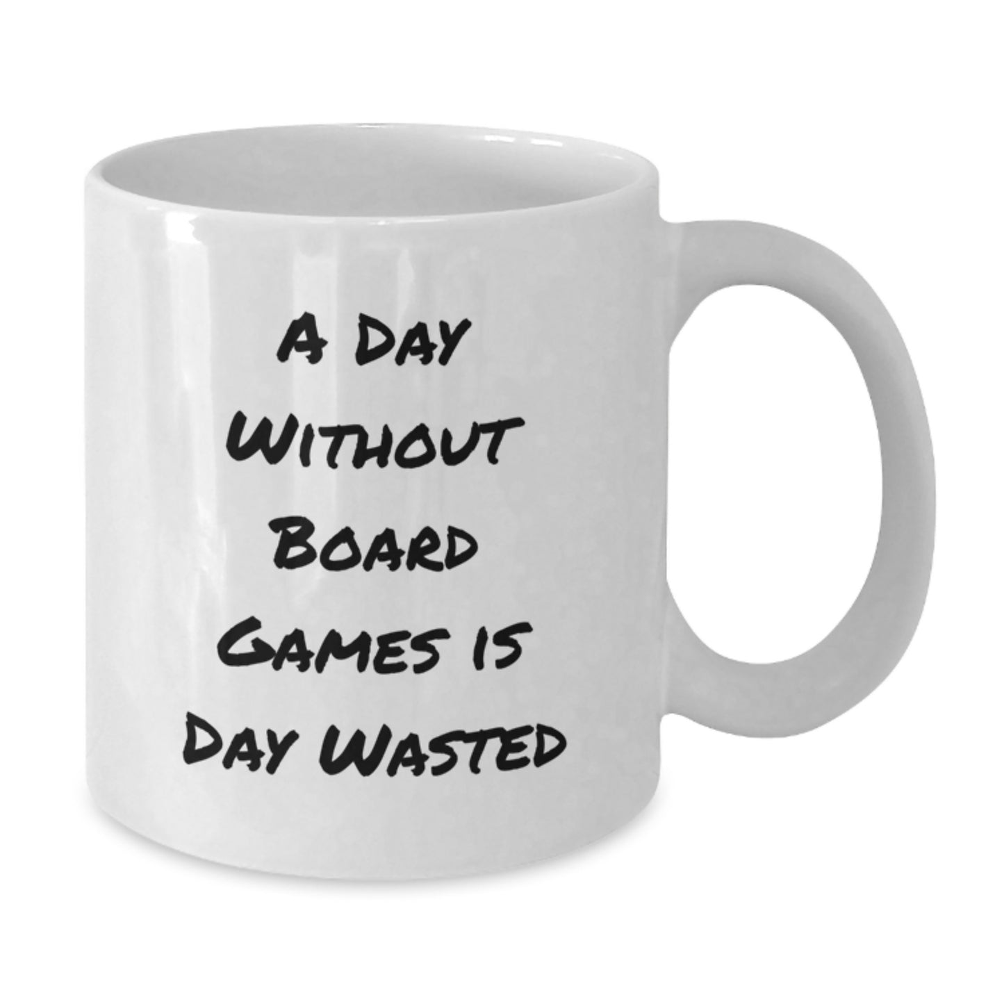 Funny Board Games Lovers White Coffee Mug, 'A Day Without Board Games Is Day Wasted' Gifts for Men from Friends, Unique Birthday Unique Gifts for Board Games Enthusiasts - Additional