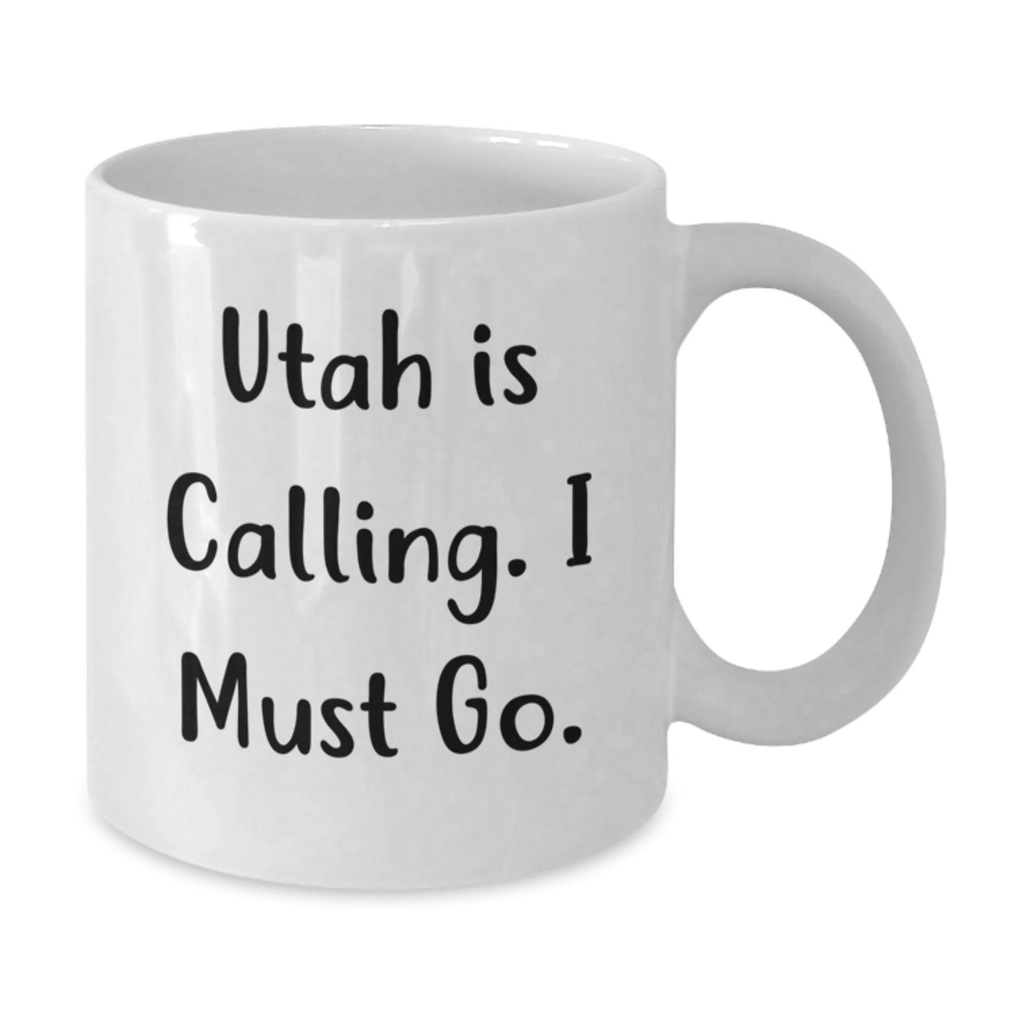 Utah Calling Gifts for Her, Funny White Coffee Mug, Unique Graduation Mugs from Friends, Women, Coworkers, Family, 'Utah Is Calling', 11oz or 15oz Capacity, Ceramic Material - Additional