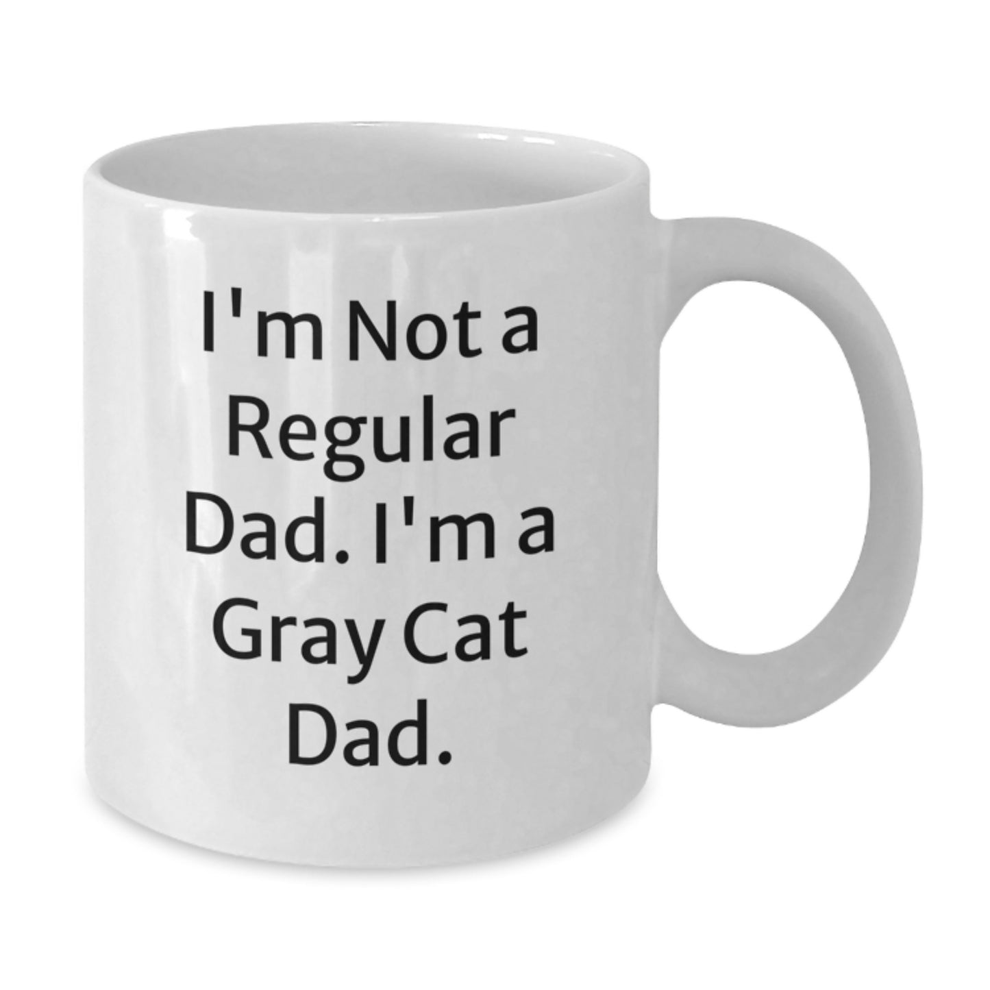 Funny Gray Cat Dad Gifts from Men to Friends Unique White Coffee Mugs for Gray Cat Lovers - Additional
