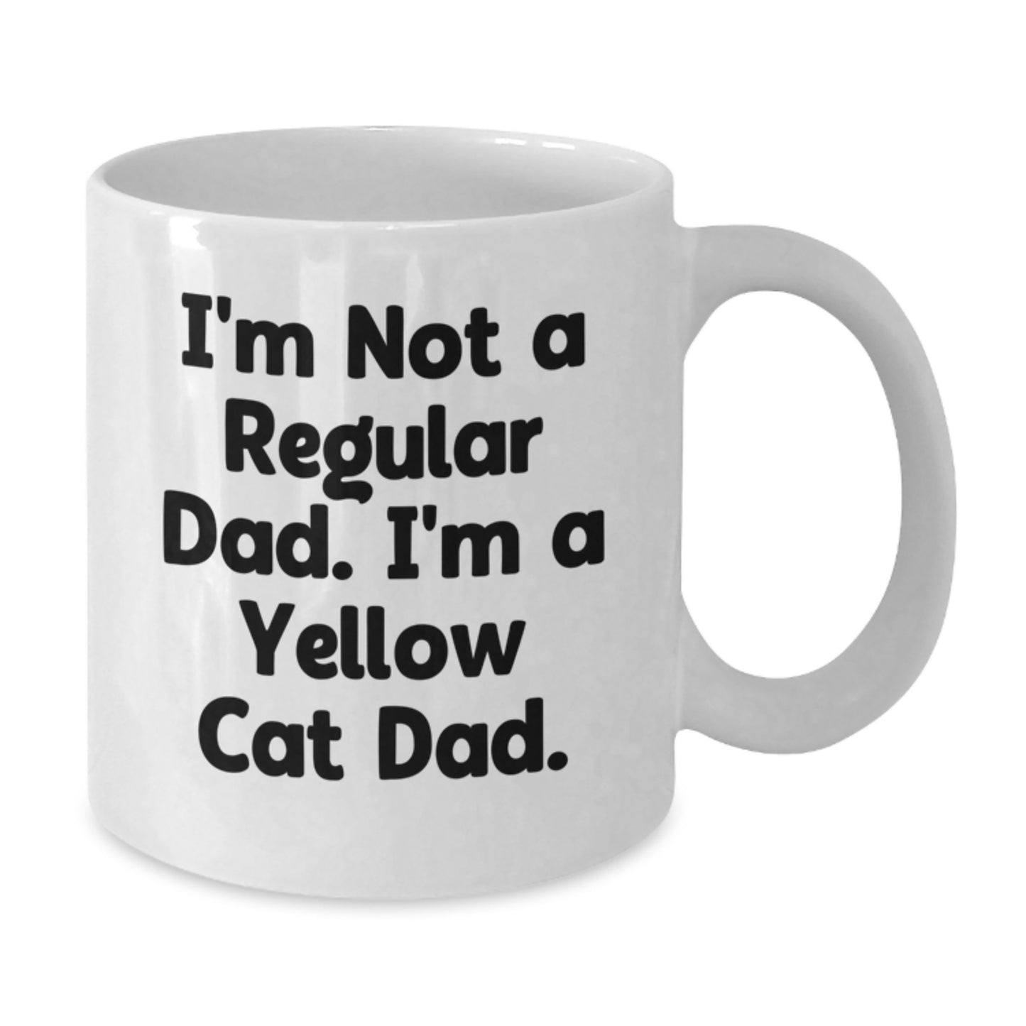 Funny Yellow Cat Dad Graduation White Coffee Mug Gifts from Men to Family - Additional