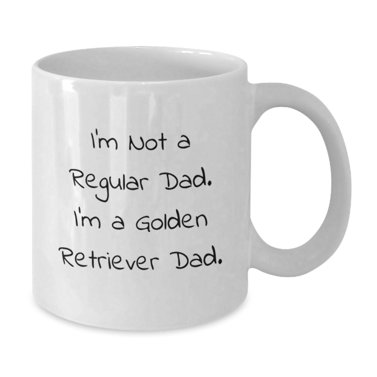 Golden Retriever Dog Gifts: Funny Quote Mugs for Men, Women, Friends, Family - I'm Not A Regular Dad., White Coffee Mug, Graduation Unique Gifts from Mom, Dad, Coworkers - Additional