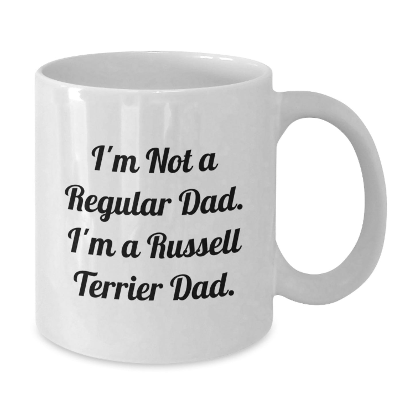 Russell Terrier Dad Gifts Funny White Coffee Mug for Men, Russell Terrier Dog Enthusiasts, or Friends, Graduation Unique Gifts from Family - Additional