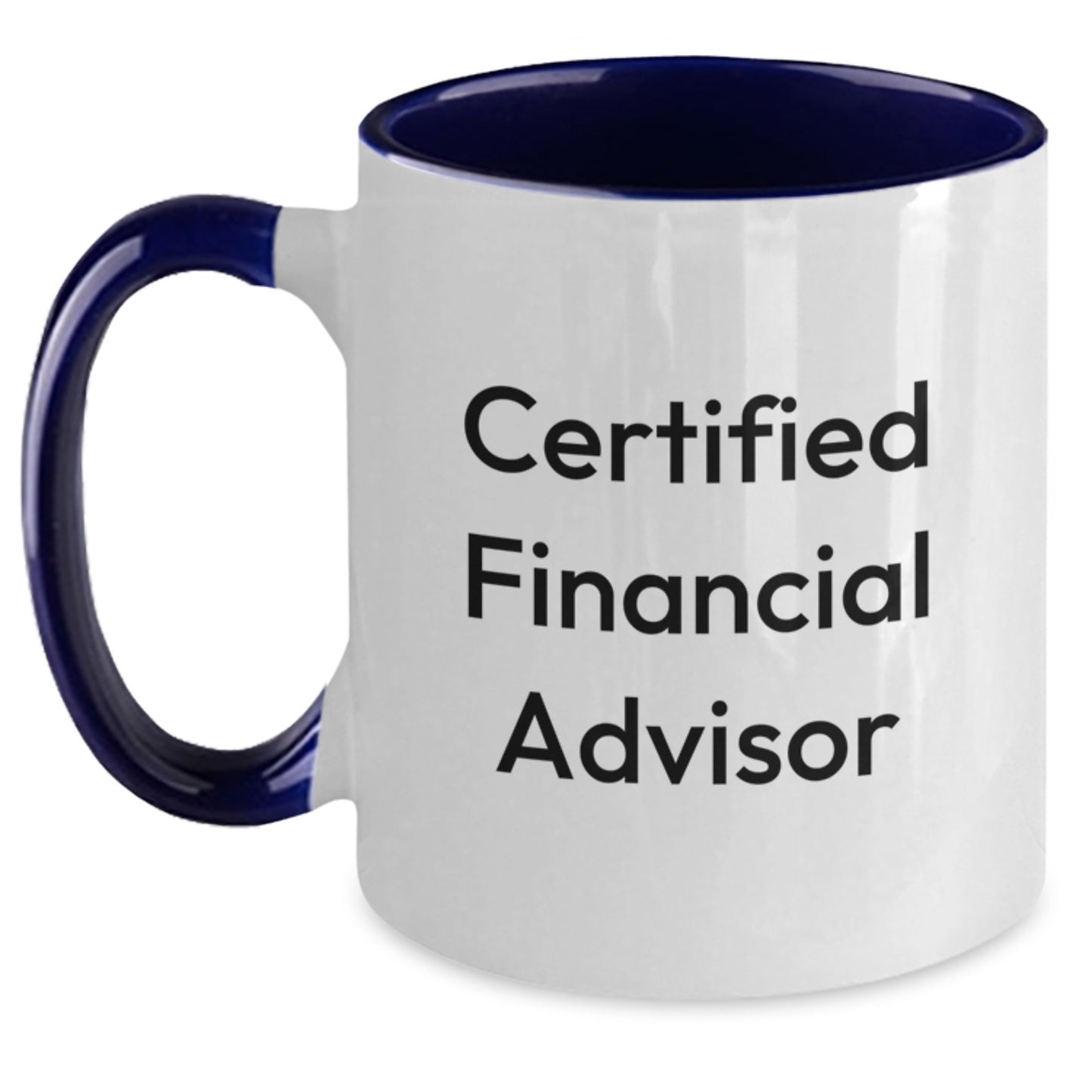 Funny Financial Advisor Gifts from Friends for Birthday - Two Tone Coffee Mug, 'Helping You Manage Your Finances' - Main