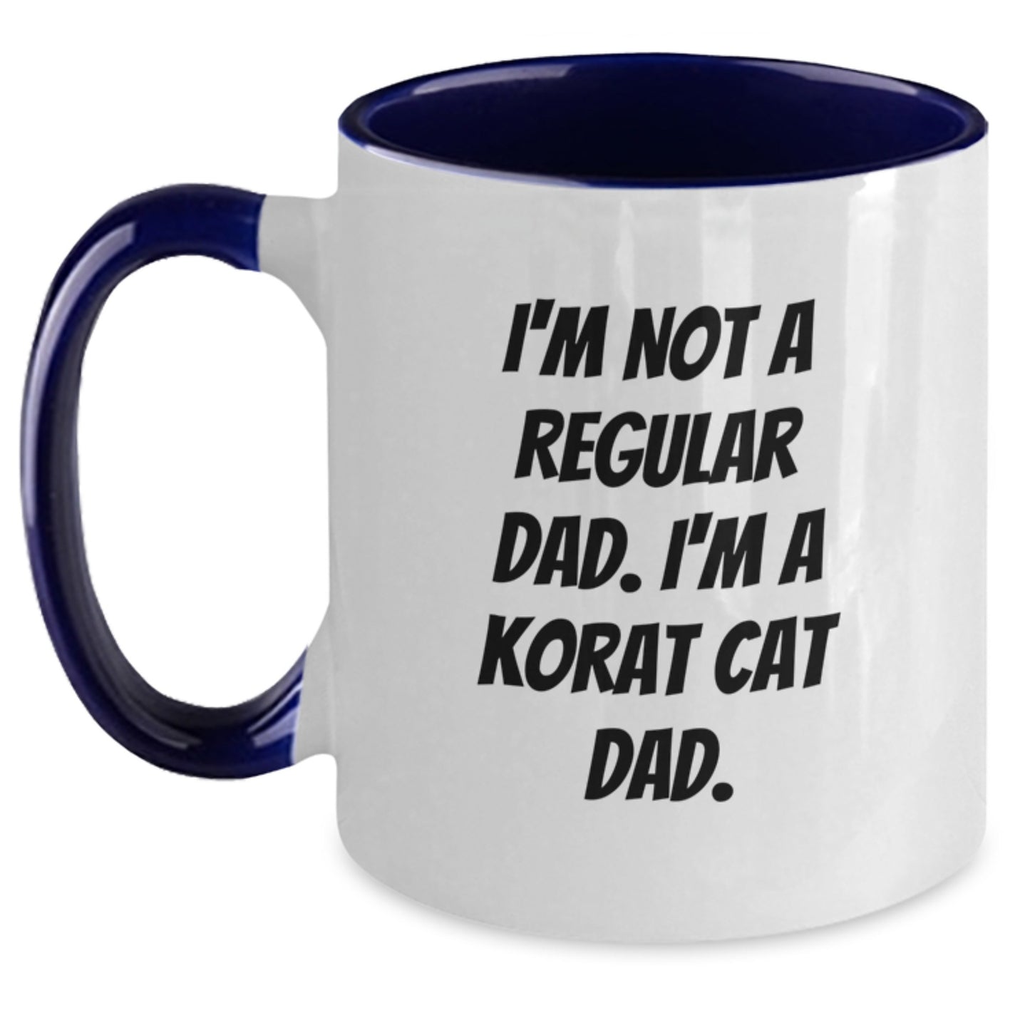 Korat Cat Dad Funny Two Tone Coffee Mug Gifts from Men to Friends for Graduation - Main
