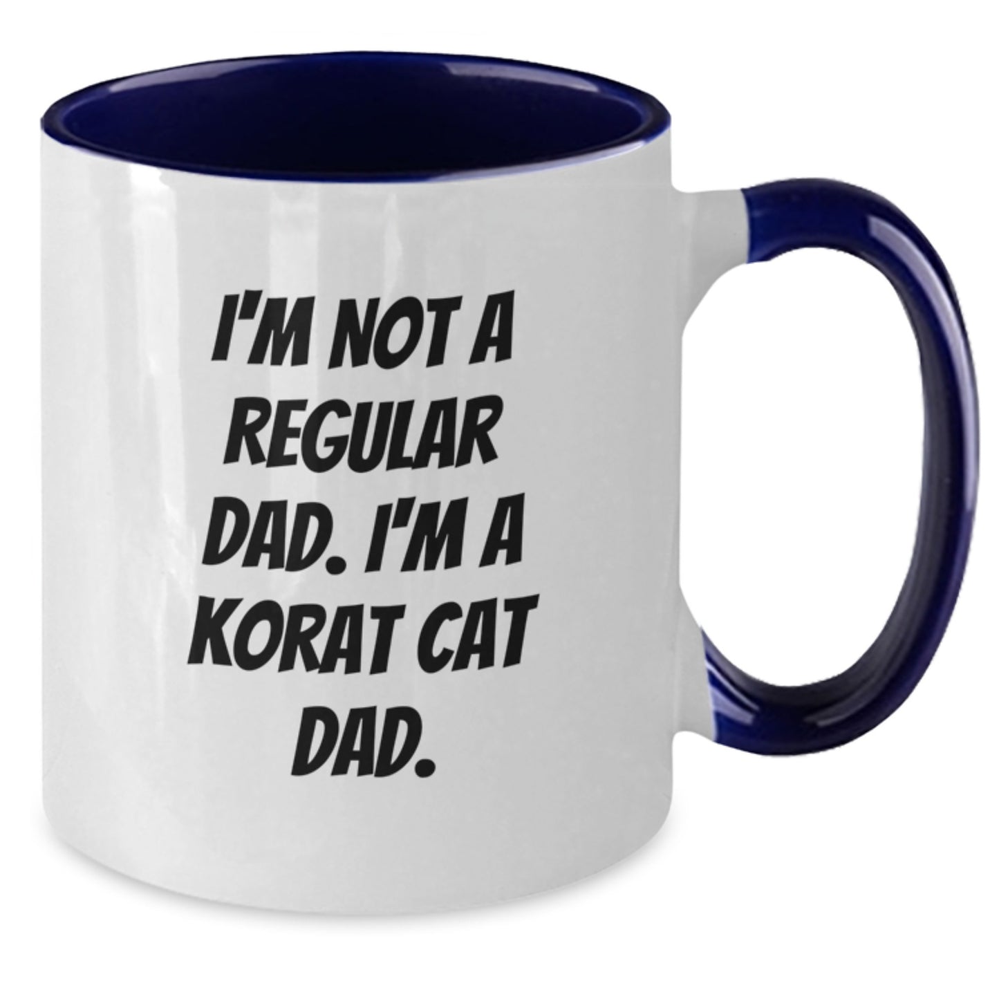 Korat Cat Dad Funny Two Tone Coffee Mug Gifts from Men to Friends for Graduation - Additional