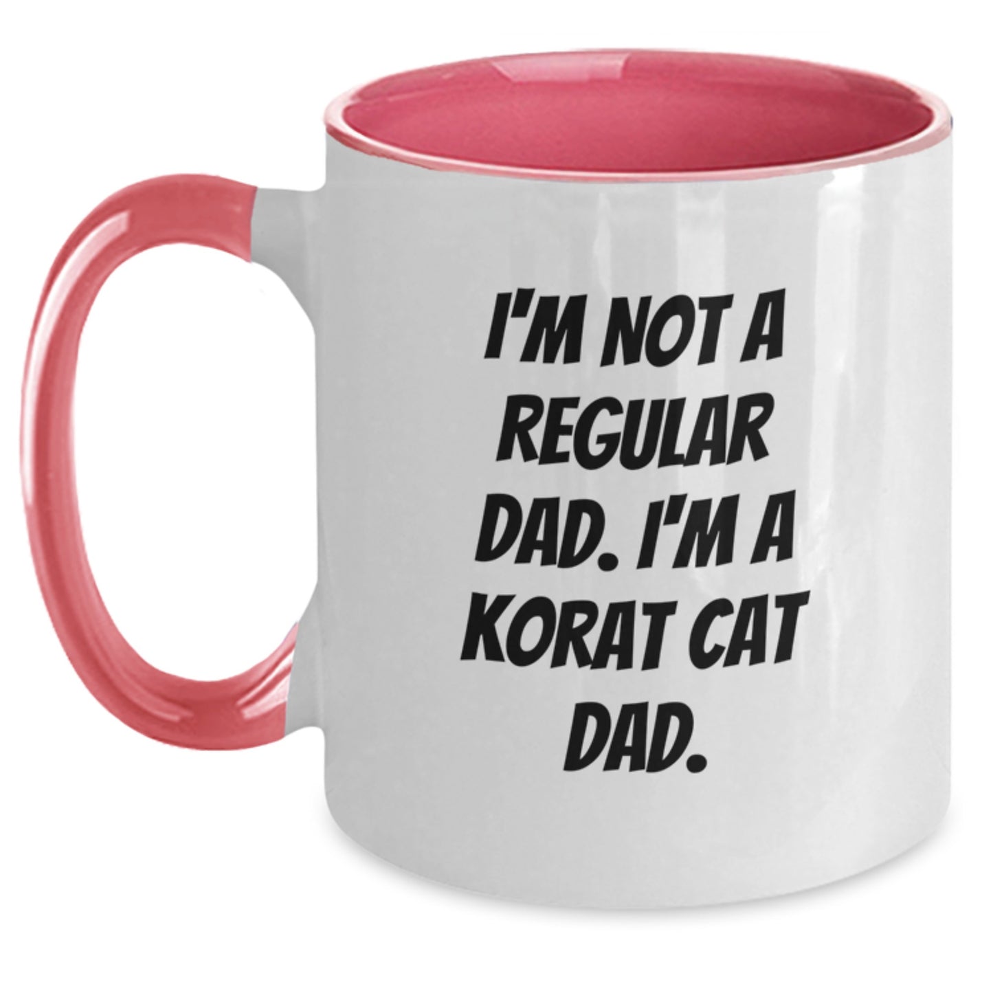 Korat Cat Dad Funny Two Tone Coffee Mug Gifts from Men to Friends for Graduation - Main