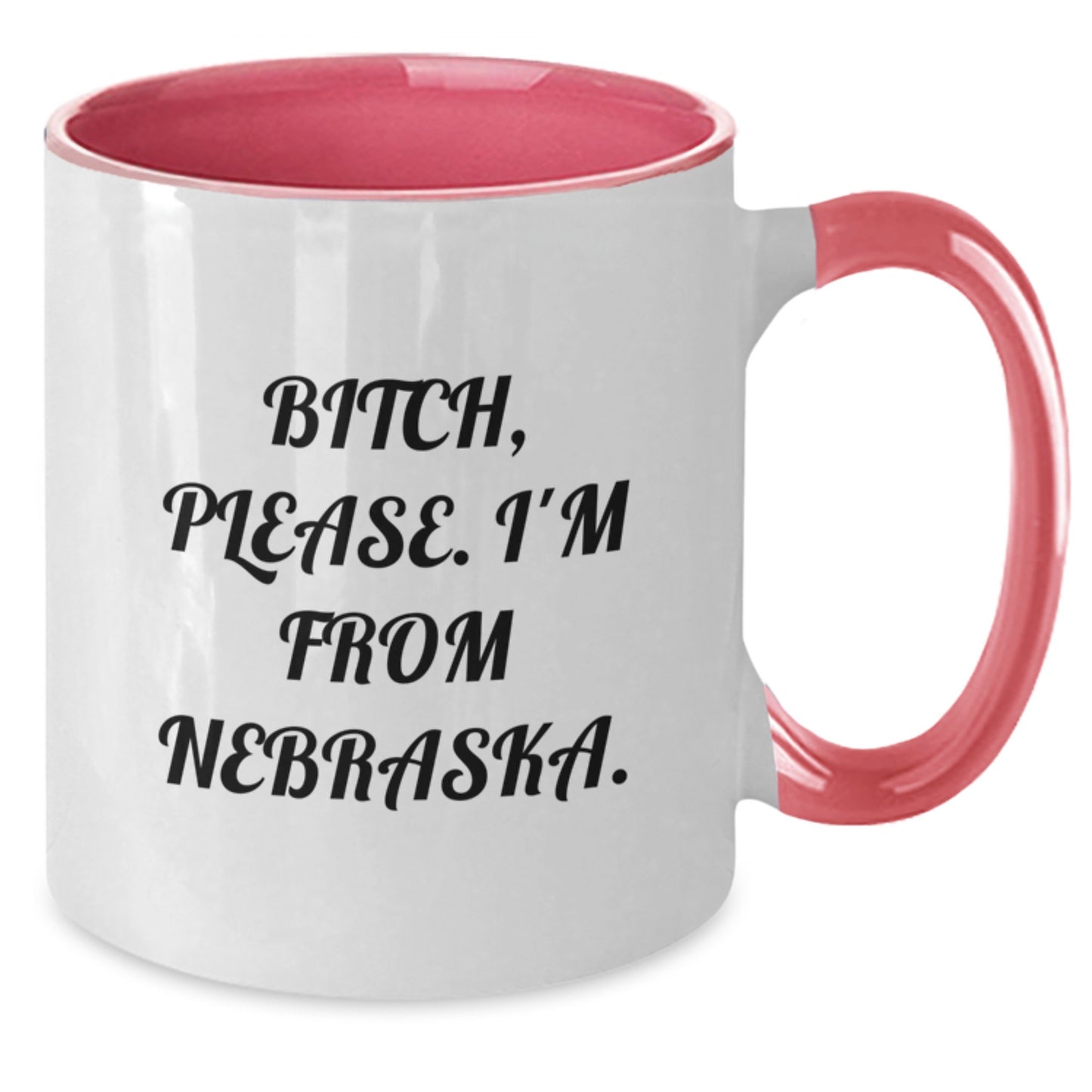 Nebraska Humor Two Tone Coffee Mug, Funny Quote Gifts from Friends to Men, Birthday Unique Gifts - Additional