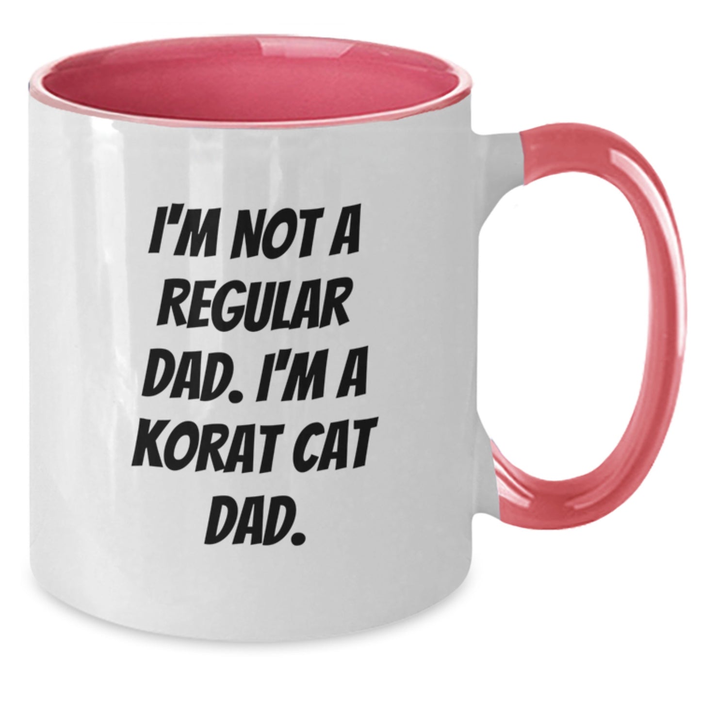 Korat Cat Dad Funny Two Tone Coffee Mug Gifts from Men to Friends for Graduation - Additional