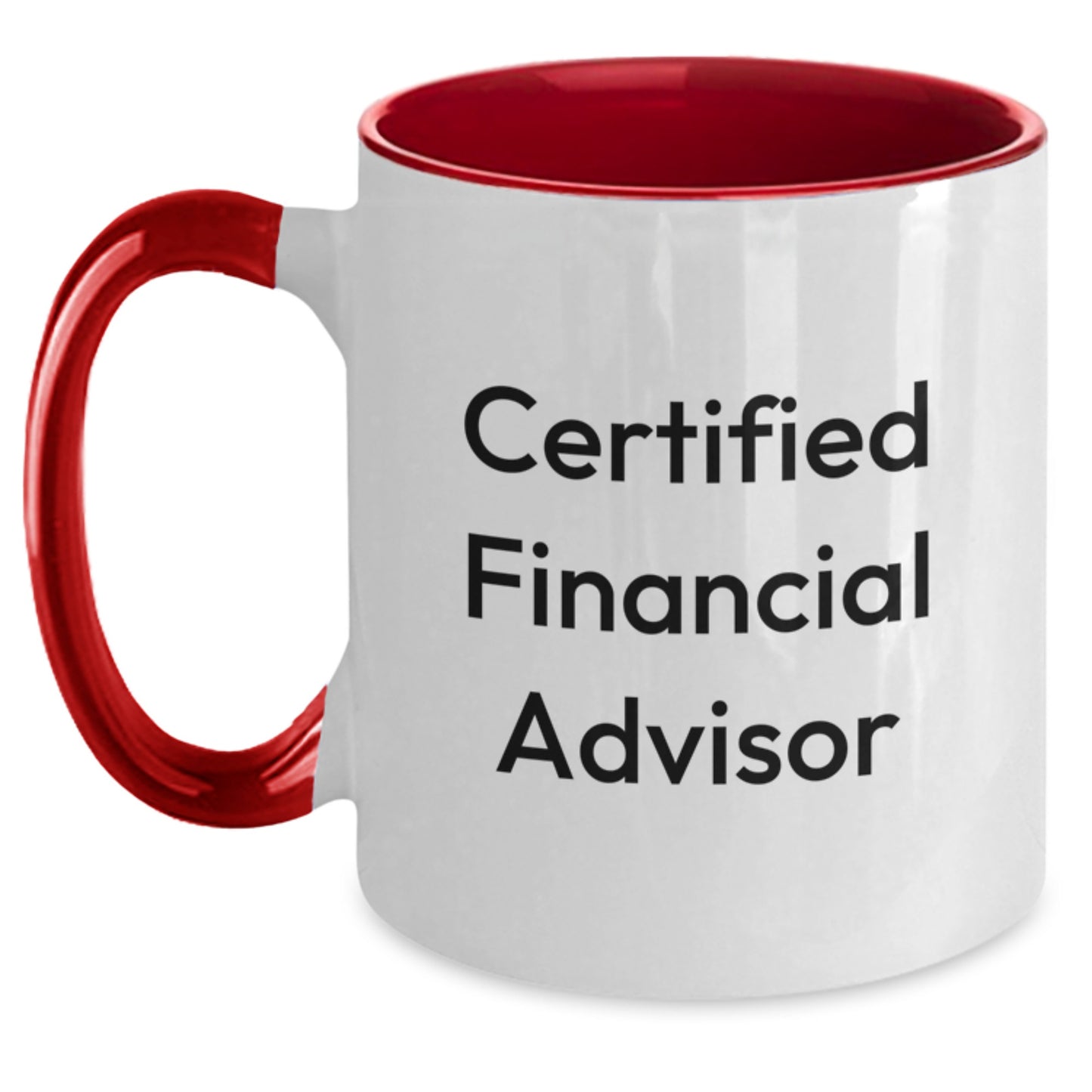 Funny Financial Advisor Gifts from Friends for Birthday - Two Tone Coffee Mug, 'Helping You Manage Your Finances' - Main