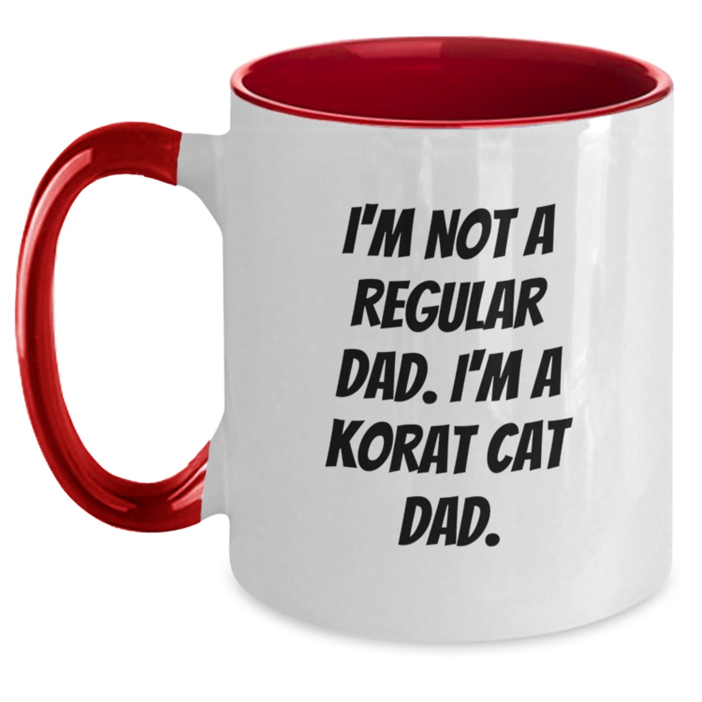 Korat Cat Dad Funny Two Tone Coffee Mug Gifts from Men to Friends for Graduation - Main