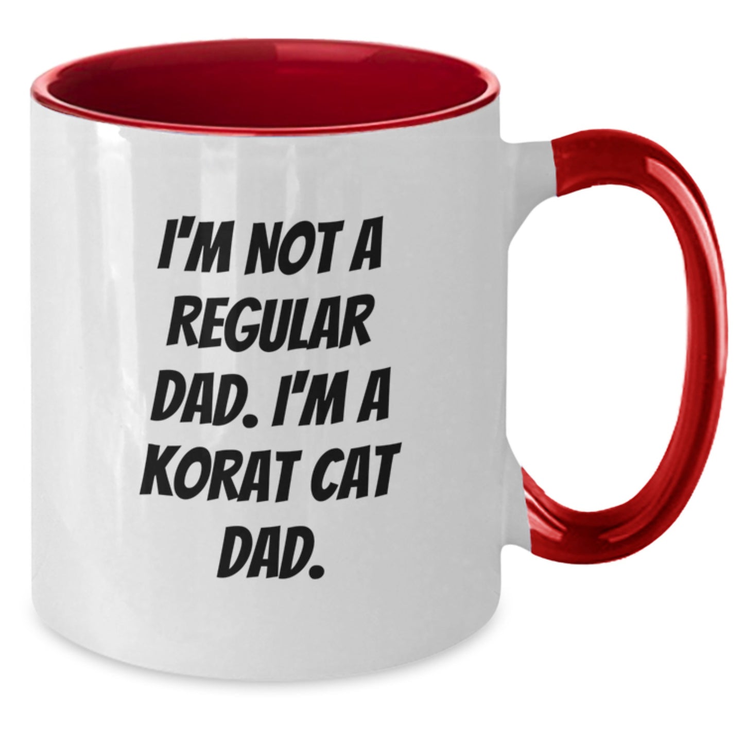 Korat Cat Dad Funny Two Tone Coffee Mug Gifts from Men to Friends for Graduation - Additional