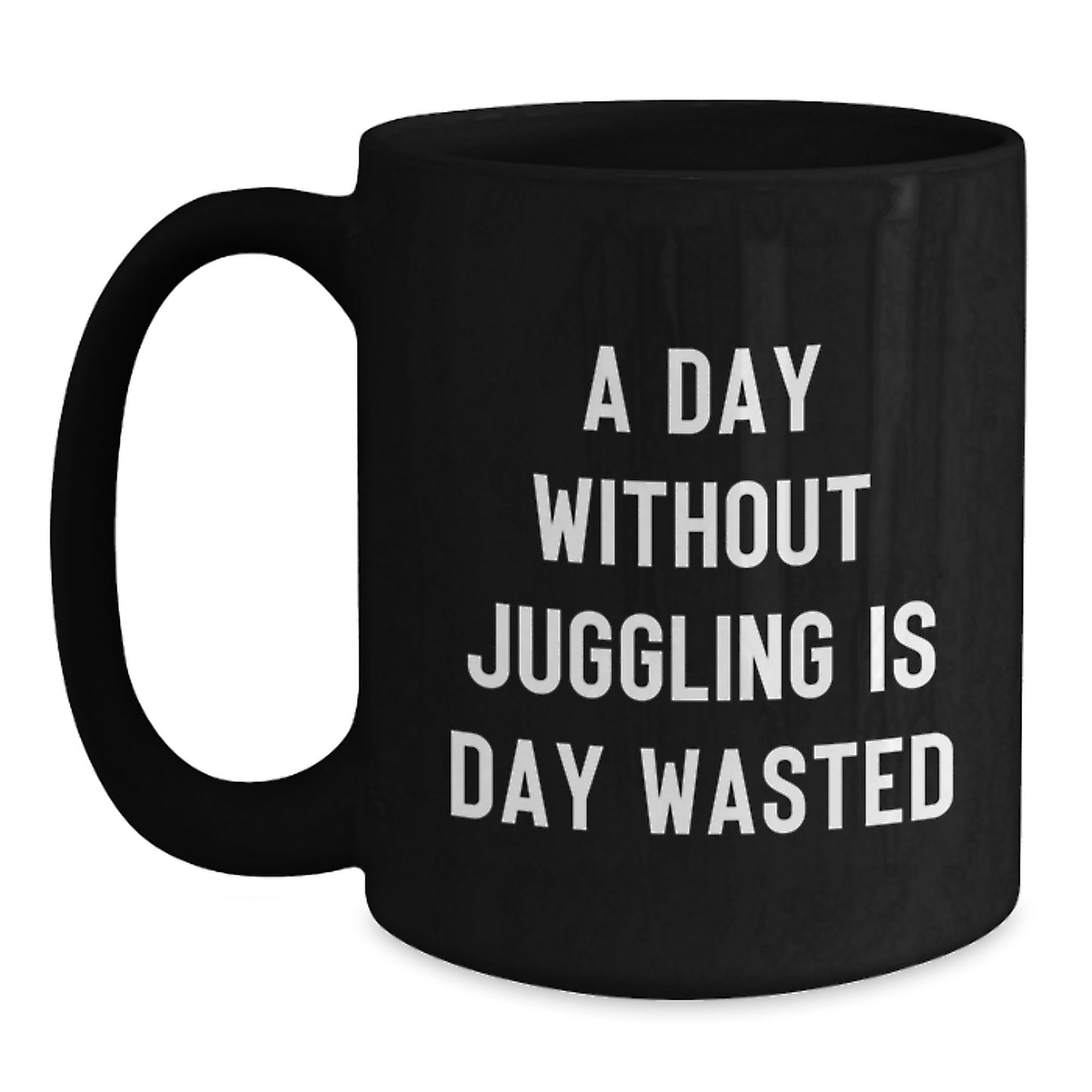 Juggling Enthusiasts Gifts from Friends, Family, or Coworkers - Funny Juggling Black Coffee Mug, Birthday Unique Gifts for Juggling Men or Women - Main