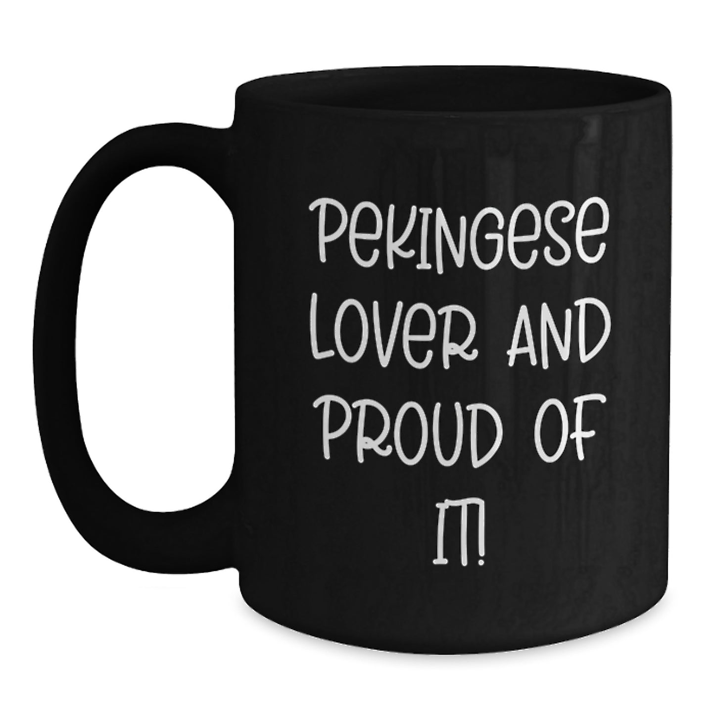 Pekingese Dog Lovers Funny Gifts from Friends for Men Women Family Birthdays Unique Black Coffee Mugs - Main