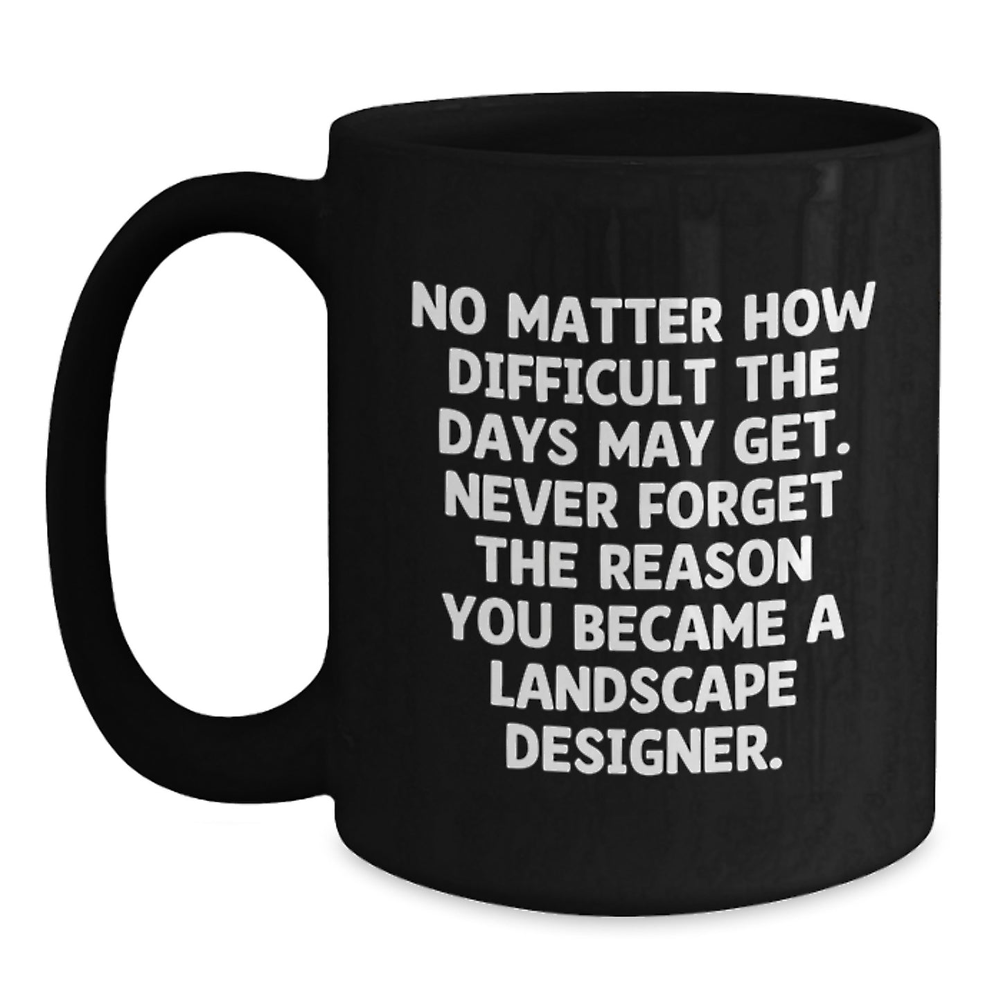 Landscape Designer Gifts: Funny Inspirational Mugs for Birthday, Gifts from Friends, Gifts for Landscape Designers, 11oz Black Coffee Mugs with Quote - Main
