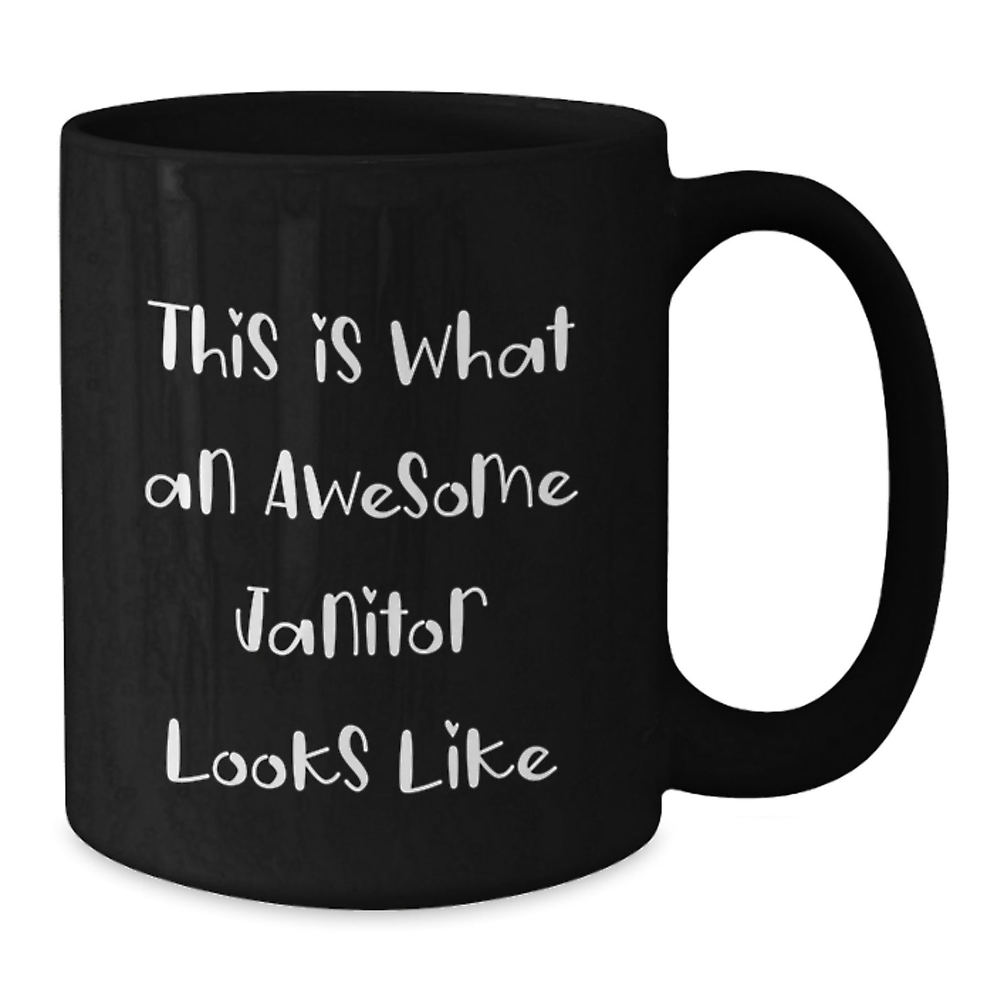 Janitor Gifts from Friends, Awesome Janitor Black Coffee Mug, Birthday Unique Gifts, This Is What An Awesome Janitor Looks Like - Additional