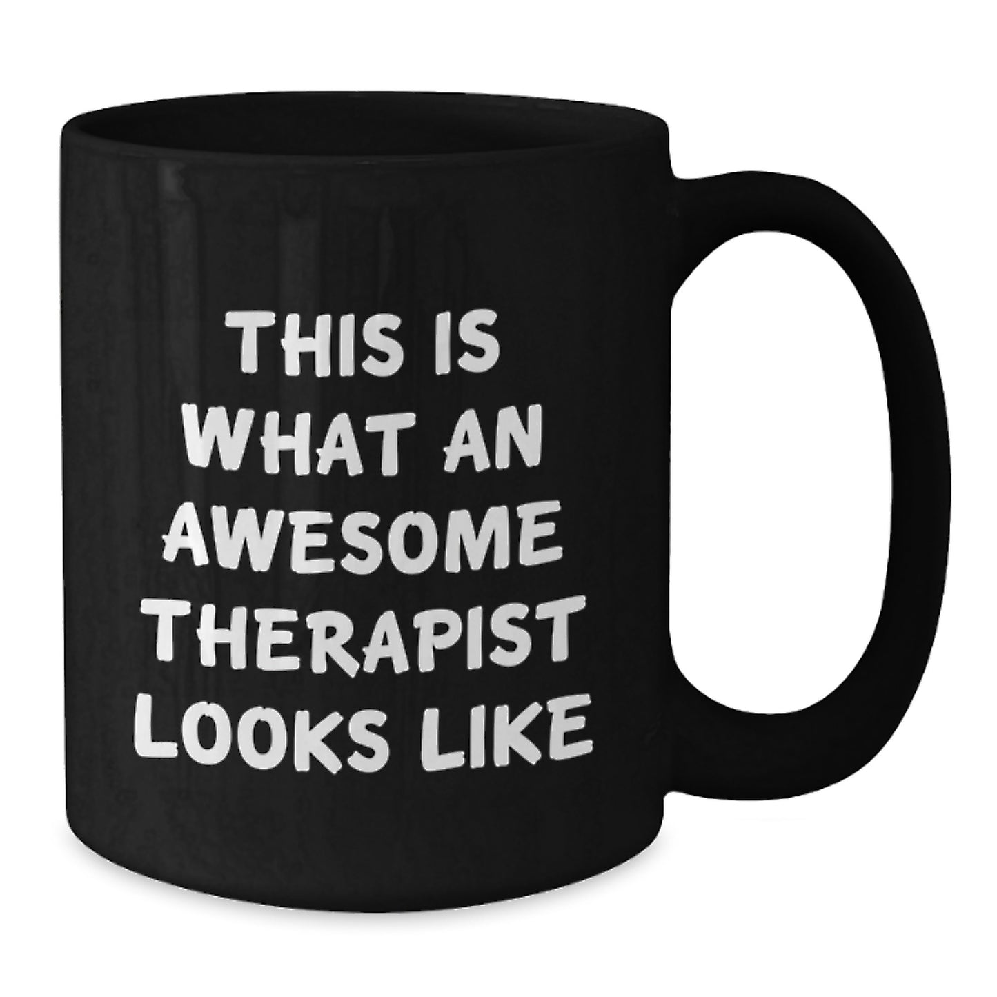 Funny Therapist Gifts for Men - 'This Is What An Awesome Therapist Looks Like' Black Coffee Mug, Gifts from Friends, Unique Birthday Unique Gifts for Therapist - Additional