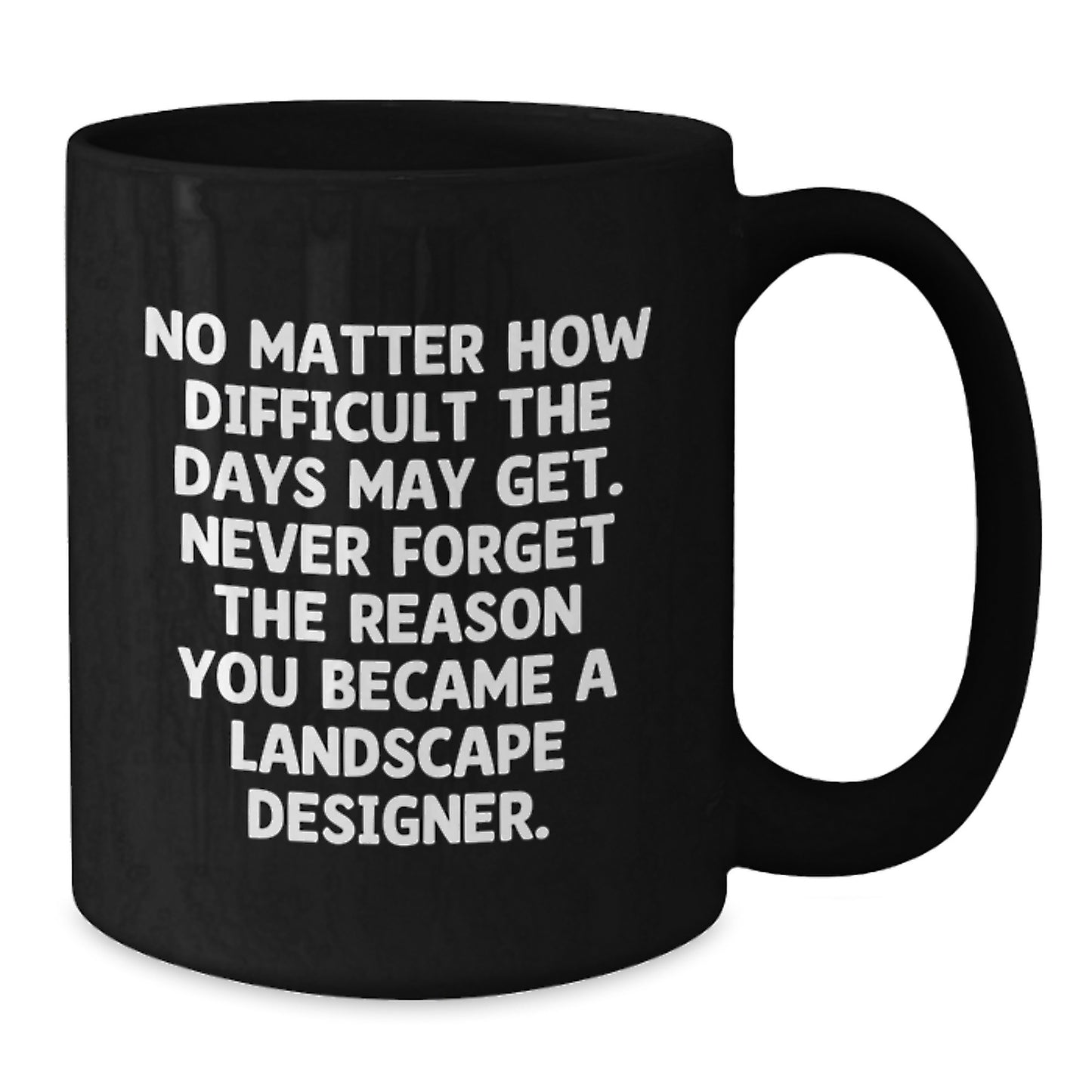 Landscape Designer Gifts: Funny Inspirational Mugs for Birthday, Gifts from Friends, Gifts for Landscape Designers, 11oz Black Coffee Mugs with Quote - Additional