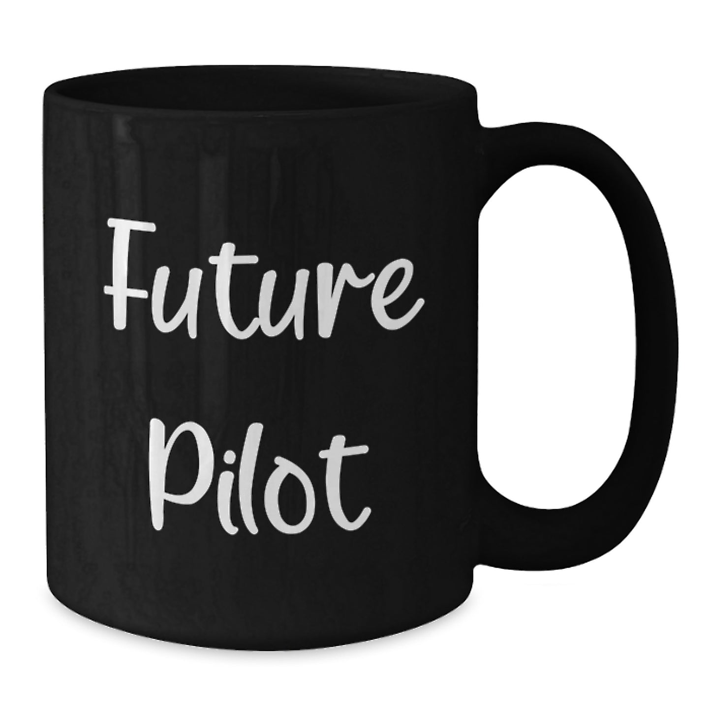 Pilot Gifts from Friends and Family, Future Pilot Inspirational Quote Black Coffee Mug, Microwave and Dishwasher Safe, 11oz or 15oz - Additional