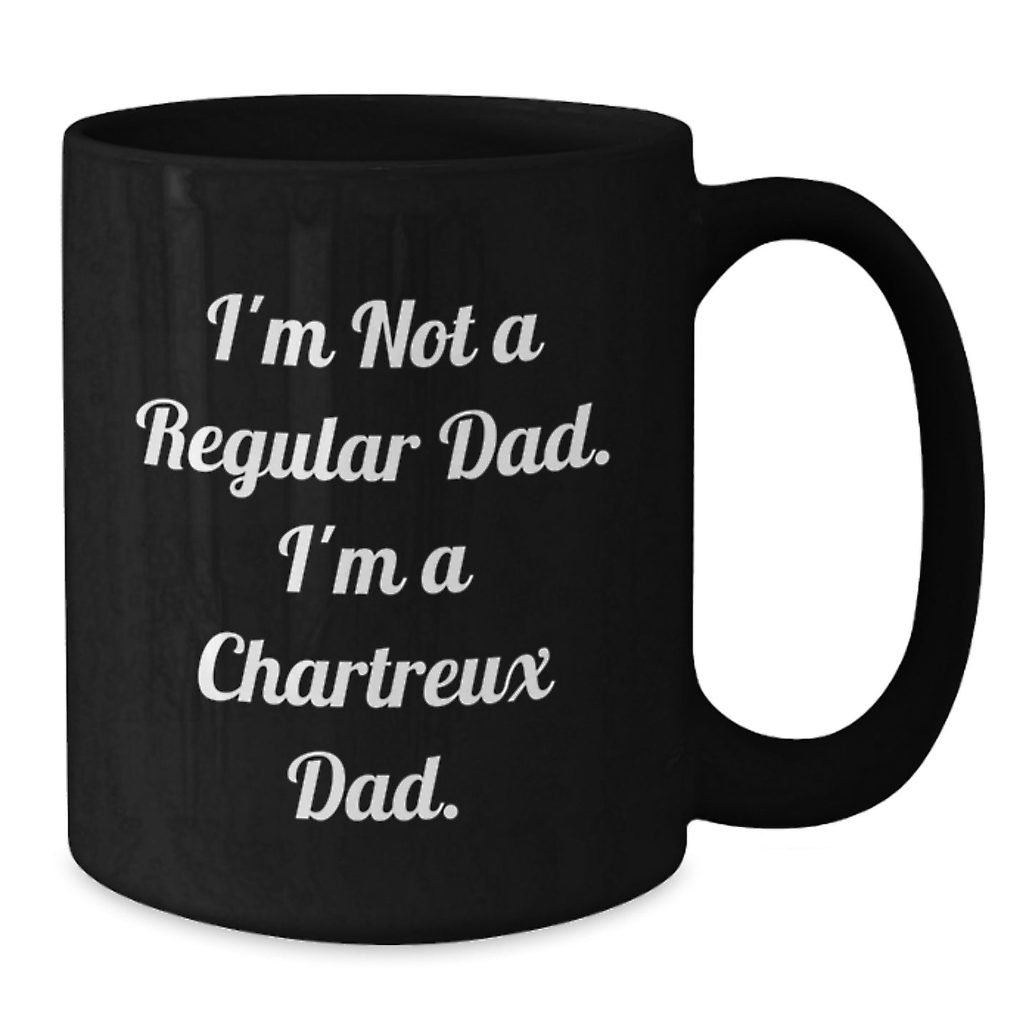 Chartreux Cat Dad Funny Gifts for Men Black Coffee Mug, Graduation Unique Gifts from Friends - Additional