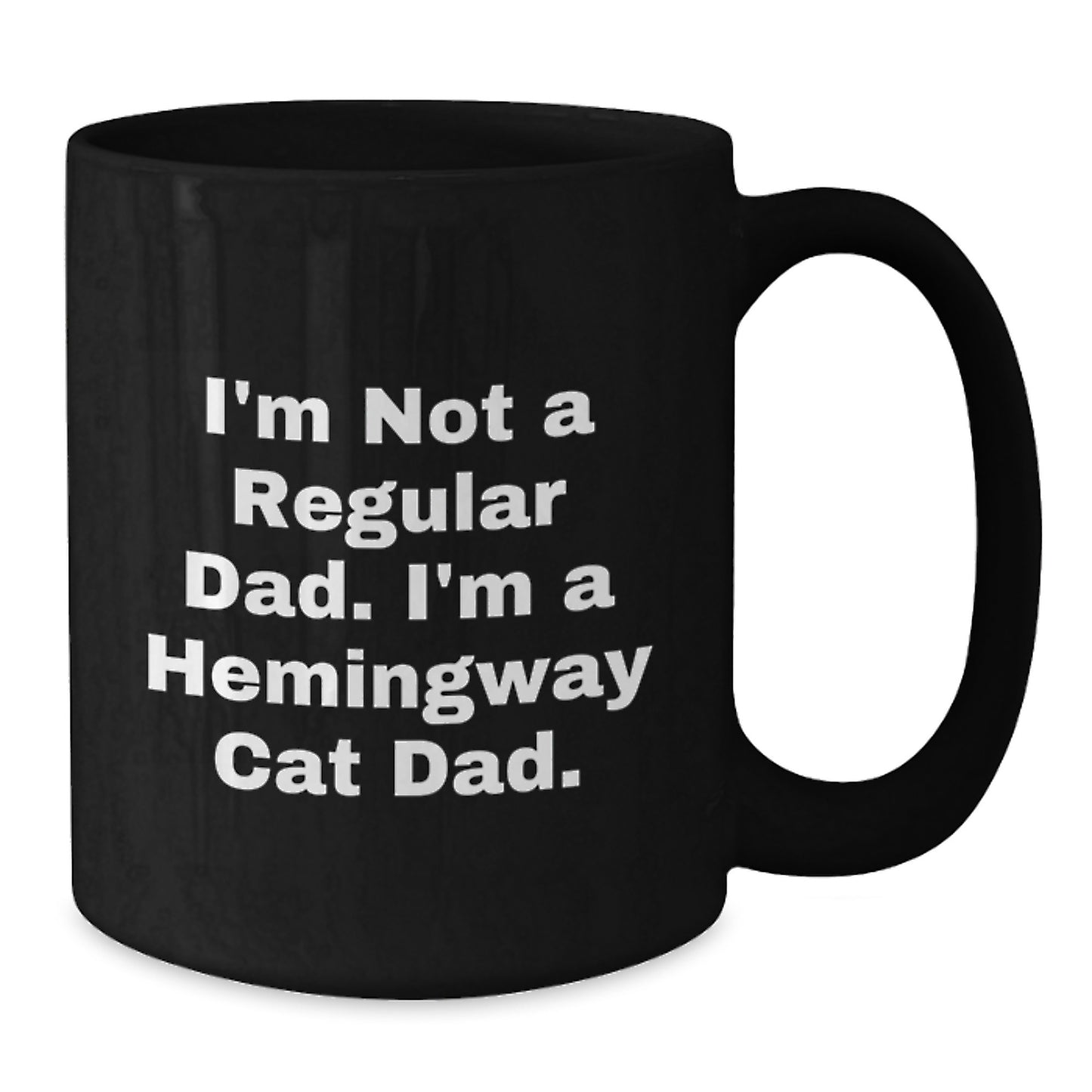 Hemingway Cat Dad Funny Gifts From Men to Friends for Graduation Unique Black Coffee Mugs - Additional