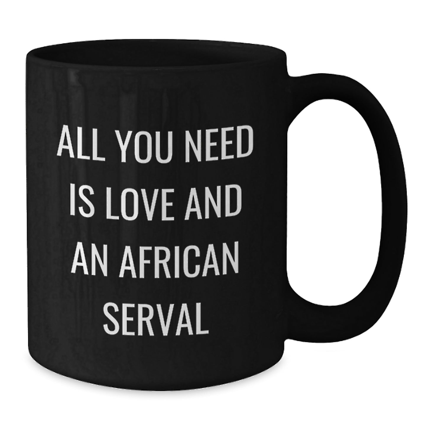 African Serval Cat Black Coffee Mug Gifts for Men, Women, Friends, and Family, Funny Quote, Graduation Unique Gifts from - Additional
