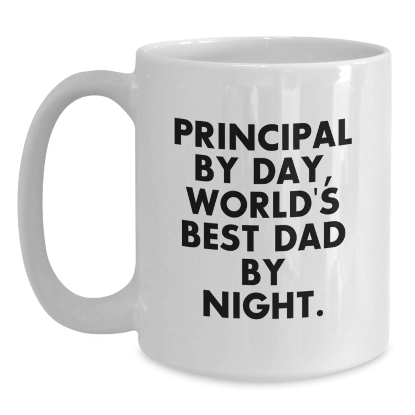 Funny Principal Gifts, Principal By Day, World's Best Dad By Night, White Coffee Mug for Graduation, Gifts from Family, Gifts for Principal - Main