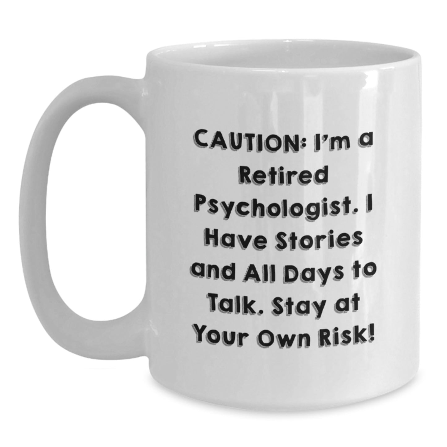 Psychologist Gifts, Funny Quote Mug, White Coffee Mug for Graduation, Gifts from Friends, Gifts for Men, Gifts from Family - Caffeine Fuel for Conversations - Main