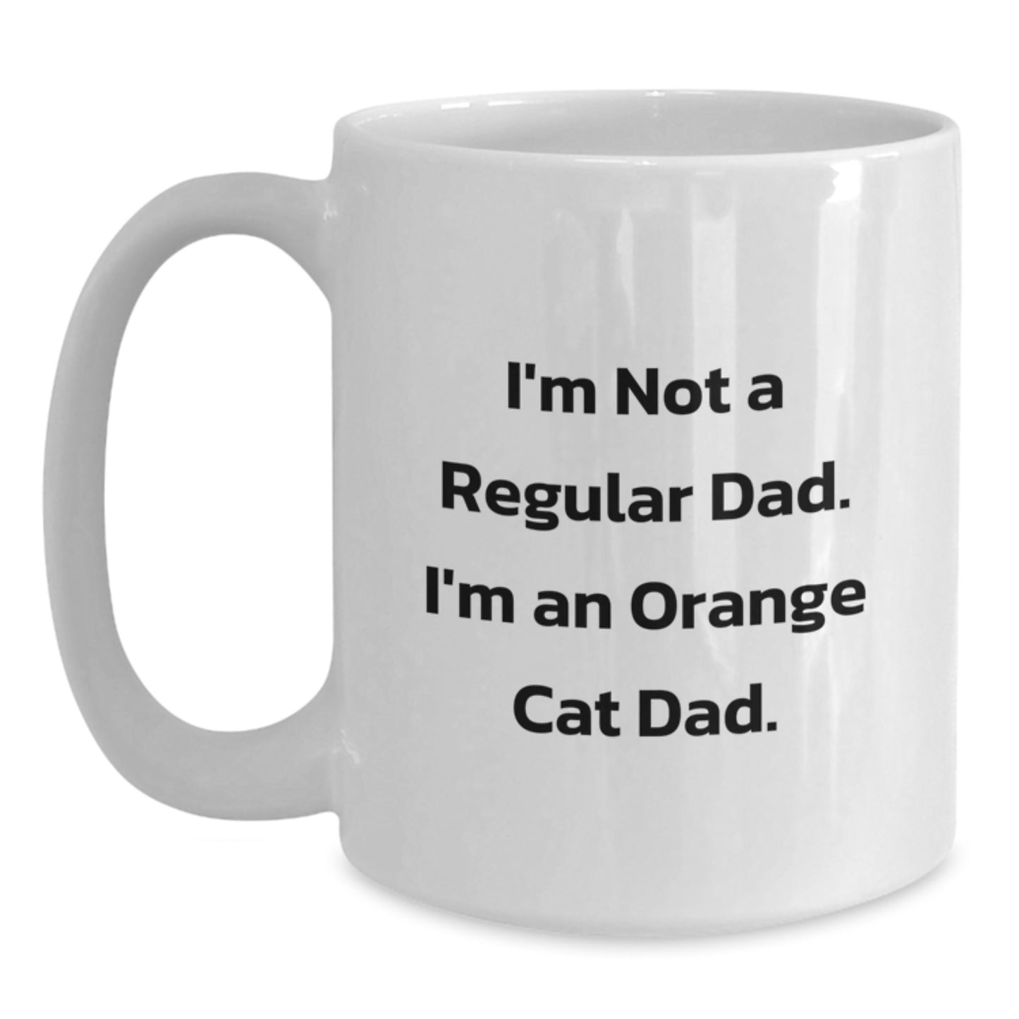 Funny Orange Cat Dad Gifts from Family for Orange Cat Lovers, White Coffee Mug, Graduation Unique - Main