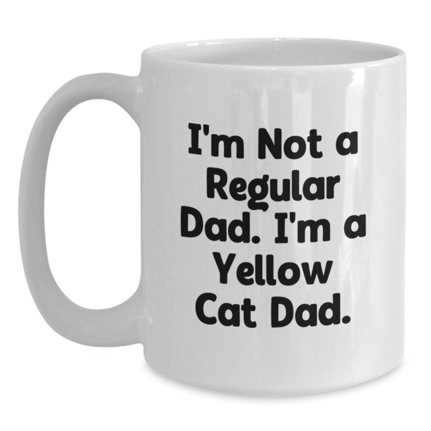 Funny Yellow Cat Dad Graduation White Coffee Mug Gifts from Men to Family - Main