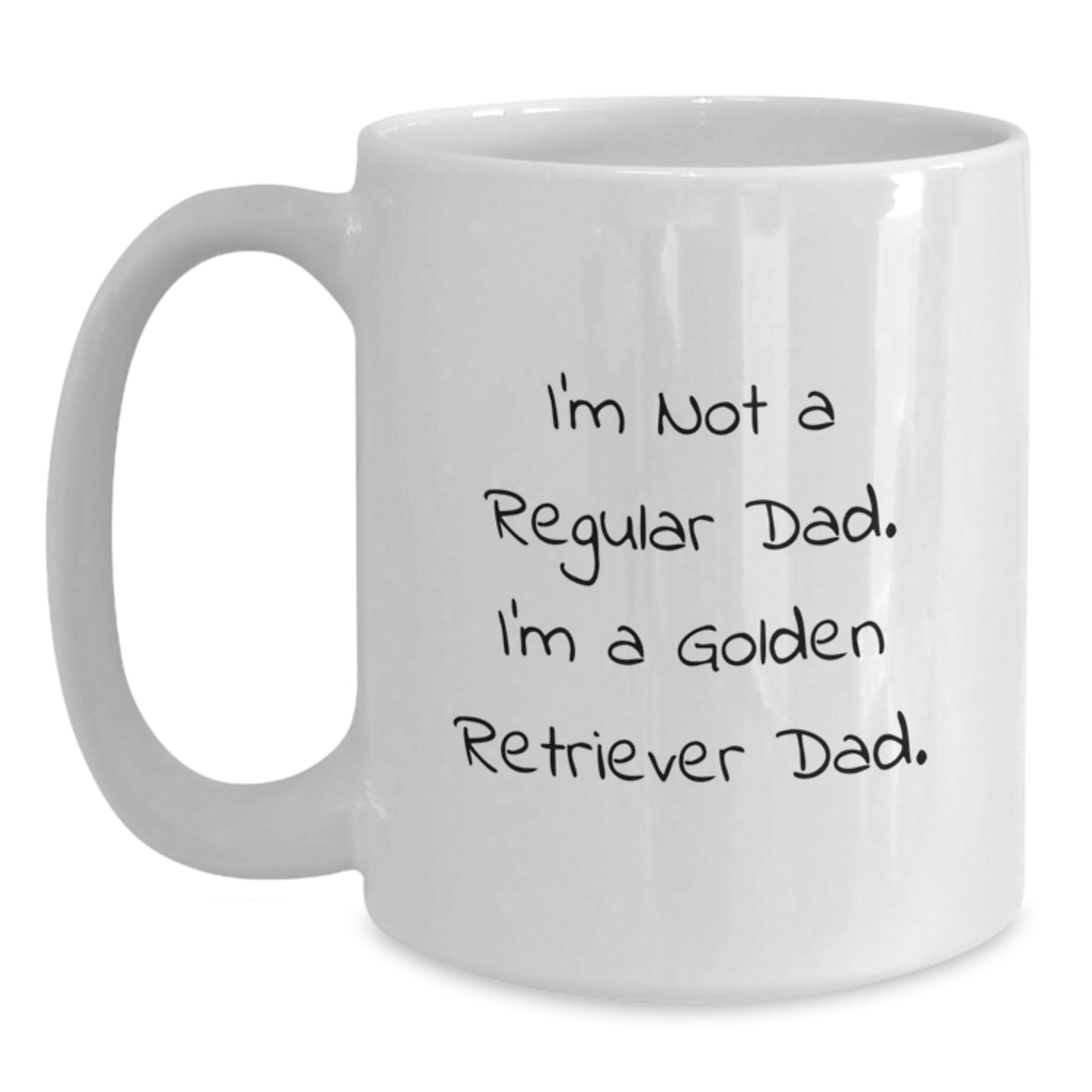 Golden Retriever Dog Gifts: Funny Quote Mugs for Men, Women, Friends, Family - I'm Not A Regular Dad., White Coffee Mug, Graduation Unique Gifts from Mom, Dad, Coworkers - Main