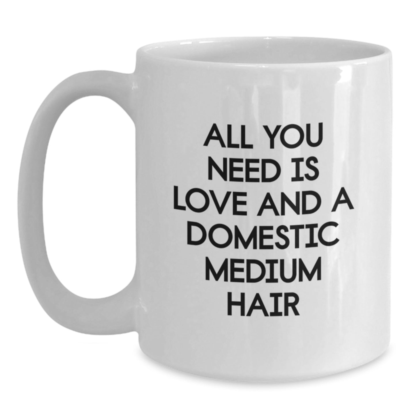 Gifts from Family to Domestic Medium Hair Cat Lovers - All You Need Is Love And A Domestic Medium Hair Coffee Mug for Graduation - Main