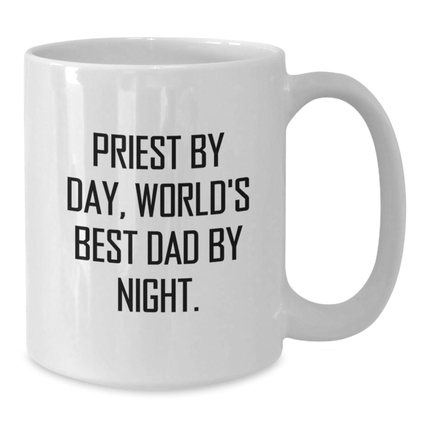 Priest By Day Funny White Coffee Mug Gifts from Men to Priest Graduation Unique Treats, Priest Gifts for Priest, White Coffee Mug - Additional
