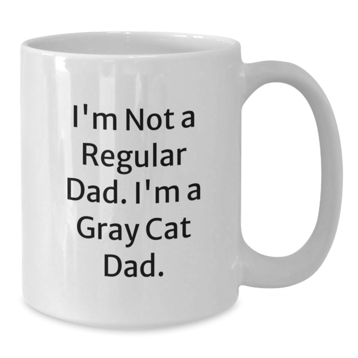 Funny Gray Cat Dad Gifts from Men to Friends Unique White Coffee Mugs for Gray Cat Lovers - Additional